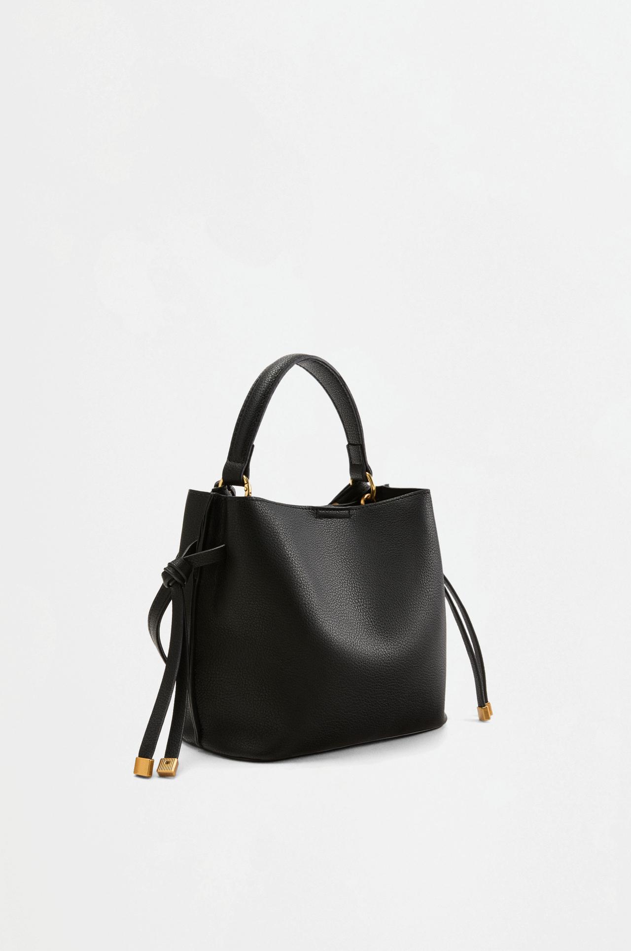 Bucket crossbody bag — BLACK