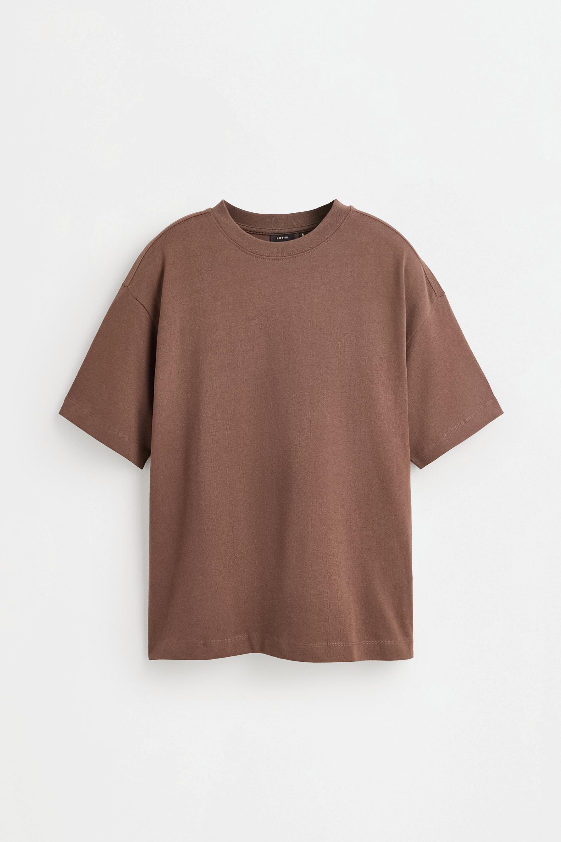 Boxy medium weight T-shirt — BROWN