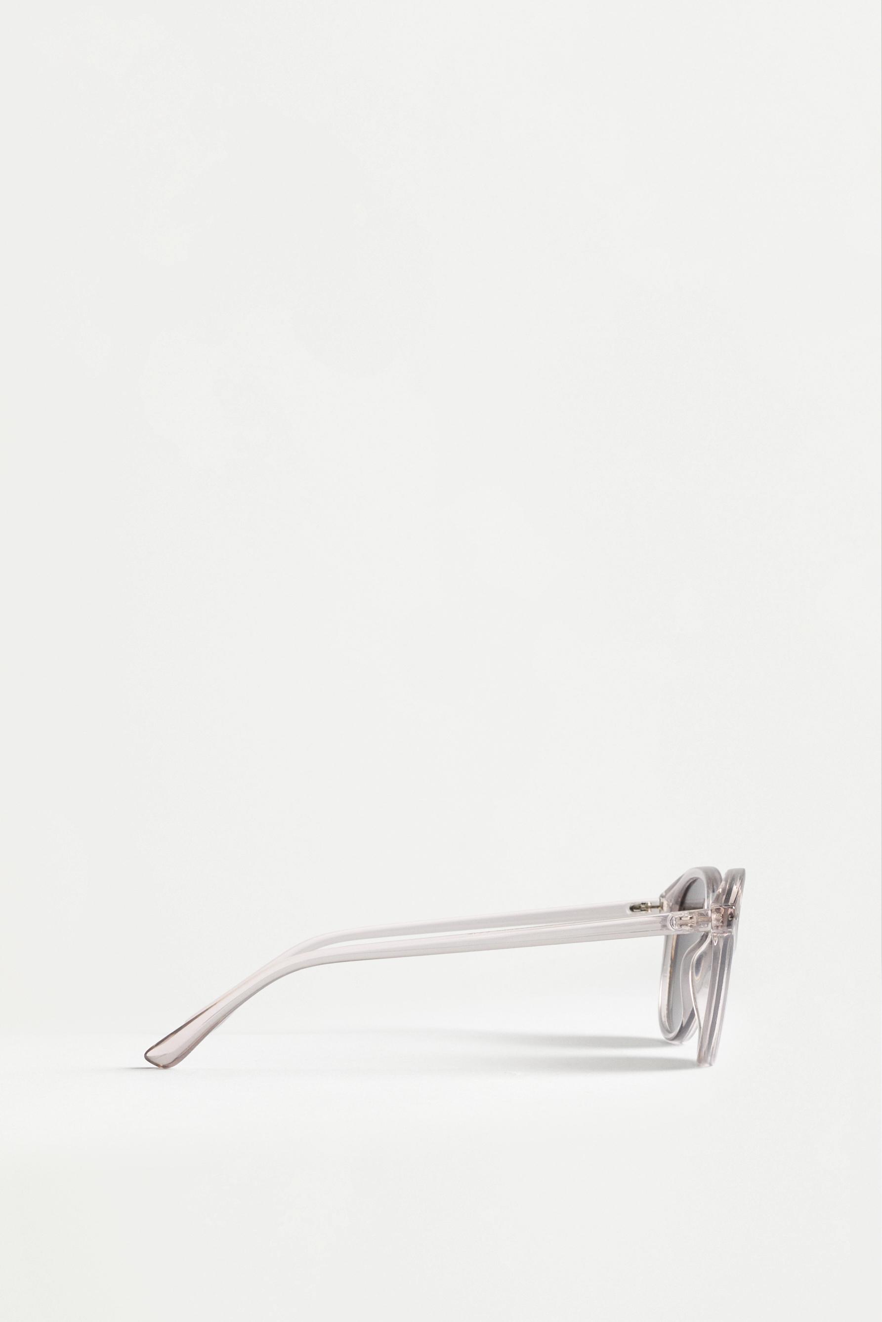 Transparent round glasses — GREY