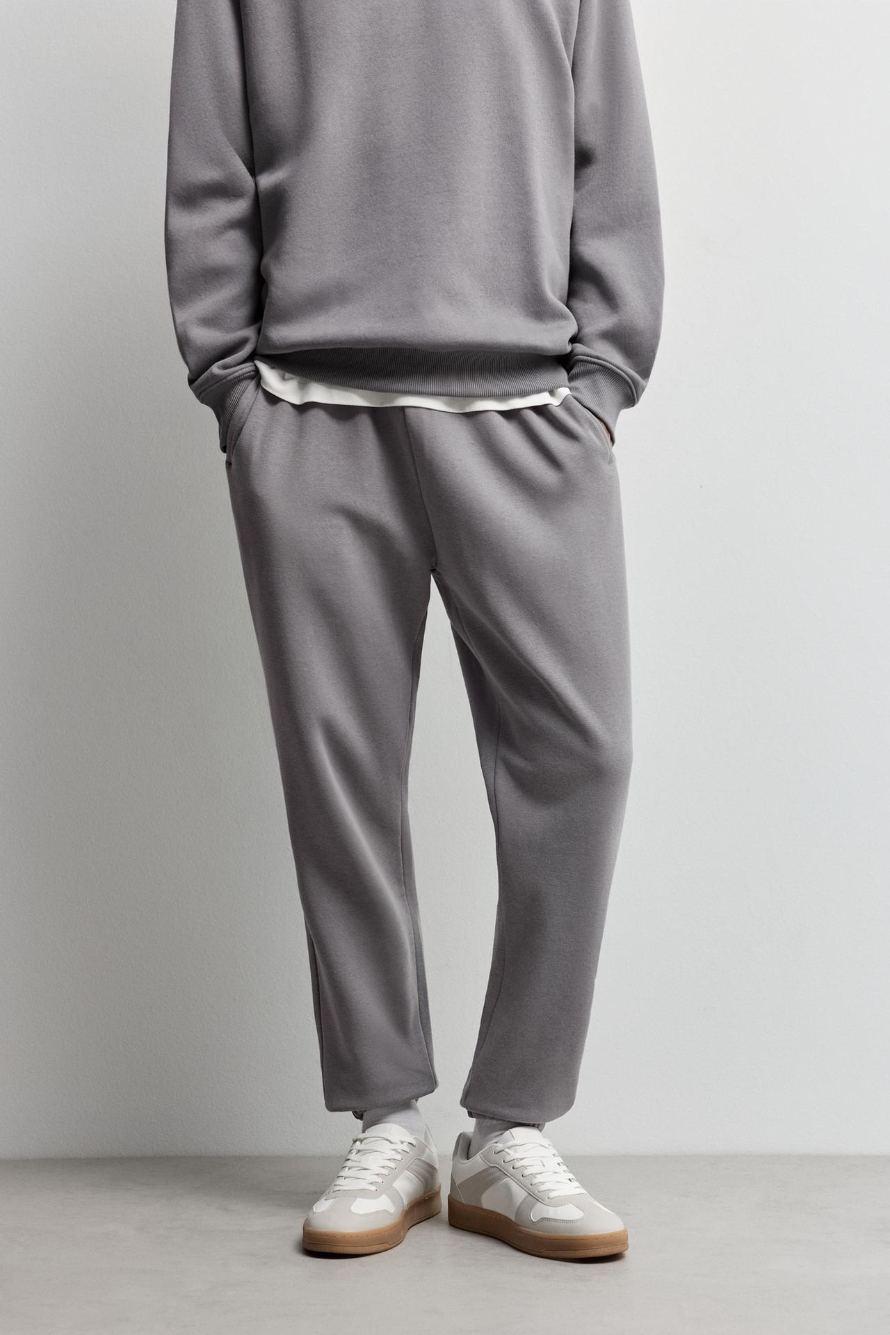Slim fit tracksuit bottoms — MEDIUM GREY