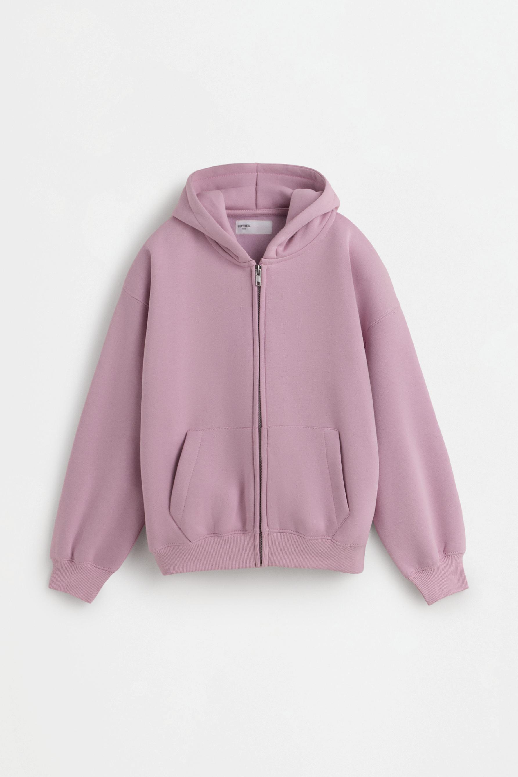 Zip-up hoodie — PALE MAUVE
