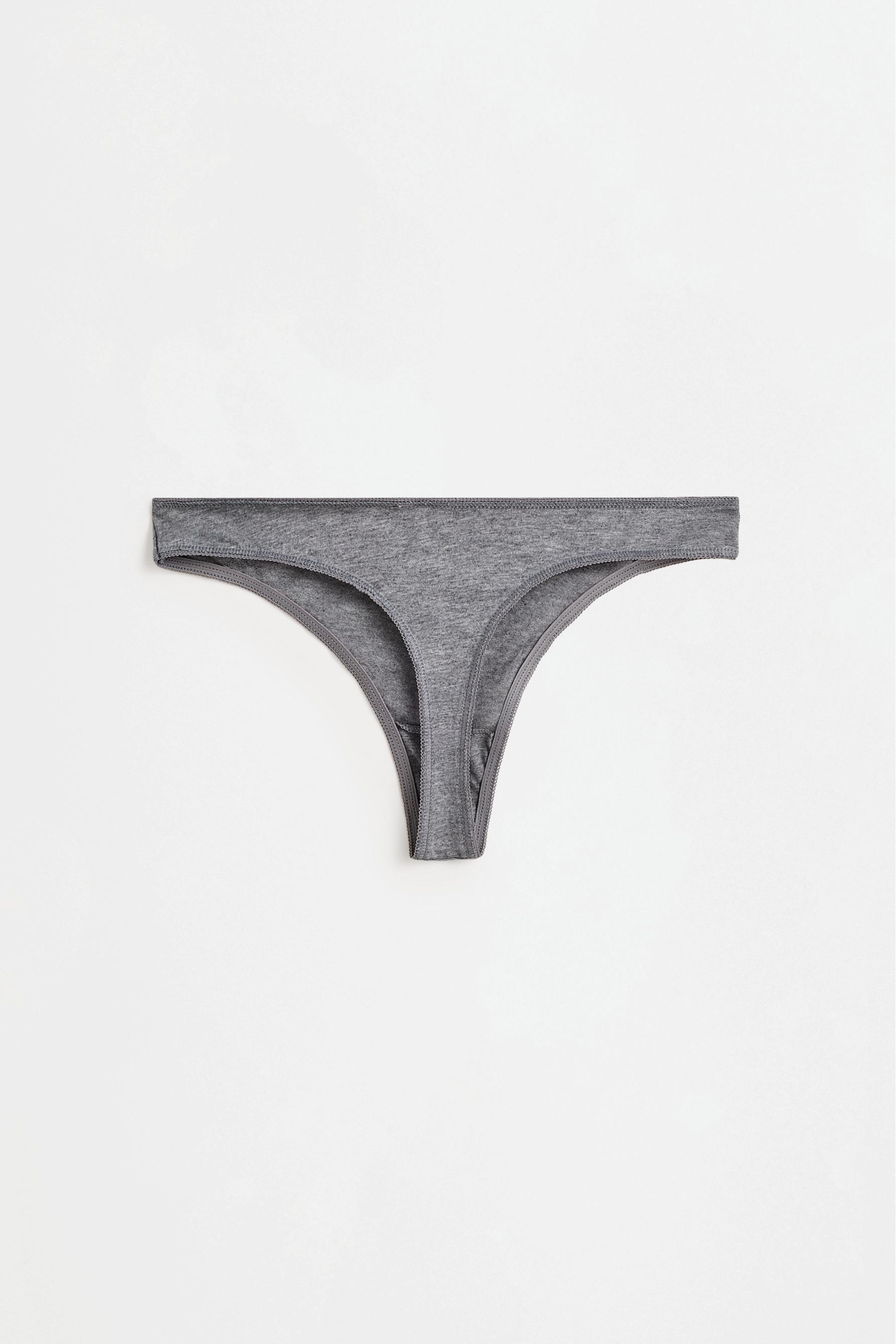 Assorted 100% cotton thongs (3-pack) — YELLOW