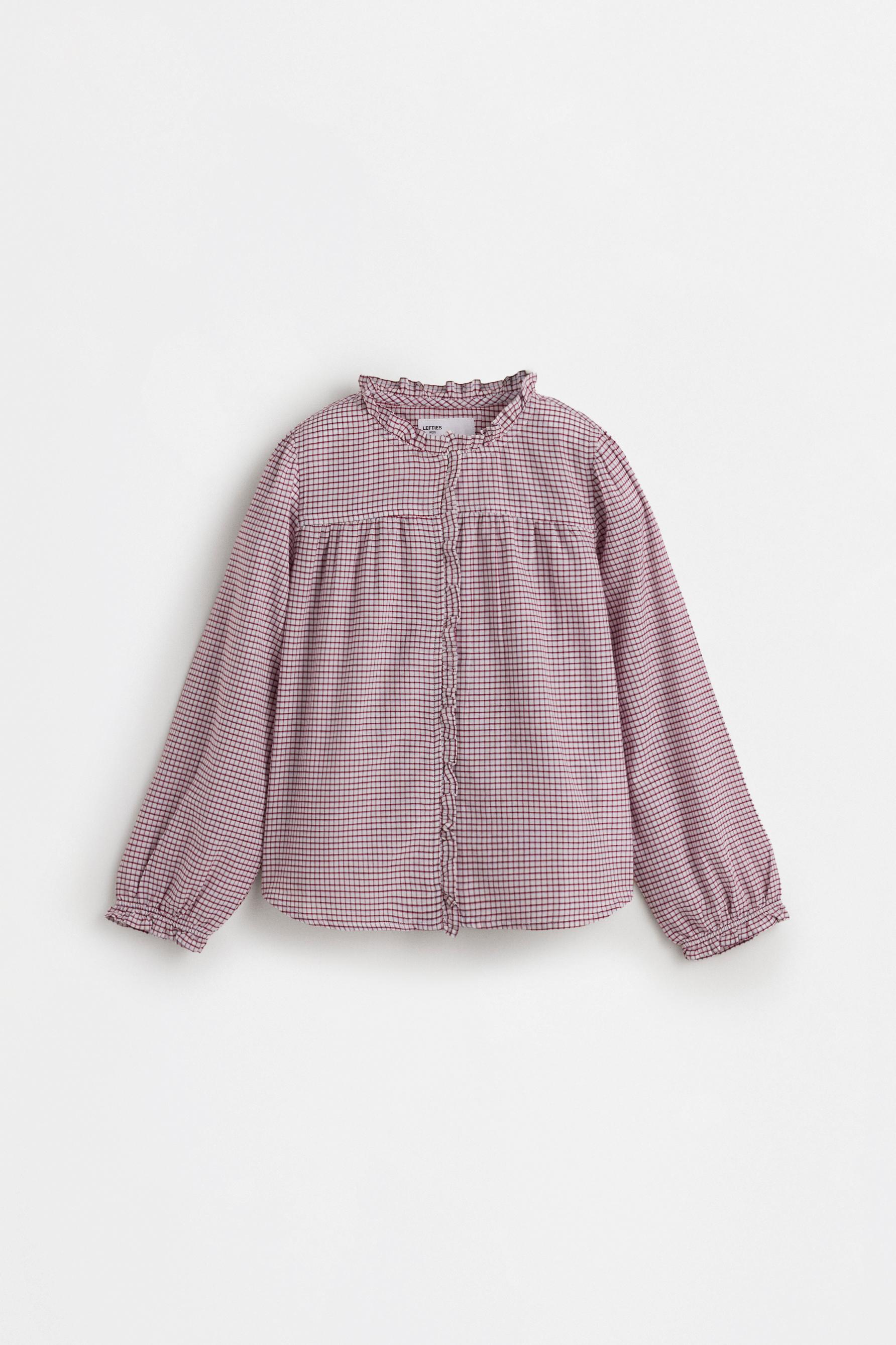 Camisa cuadros con volantes