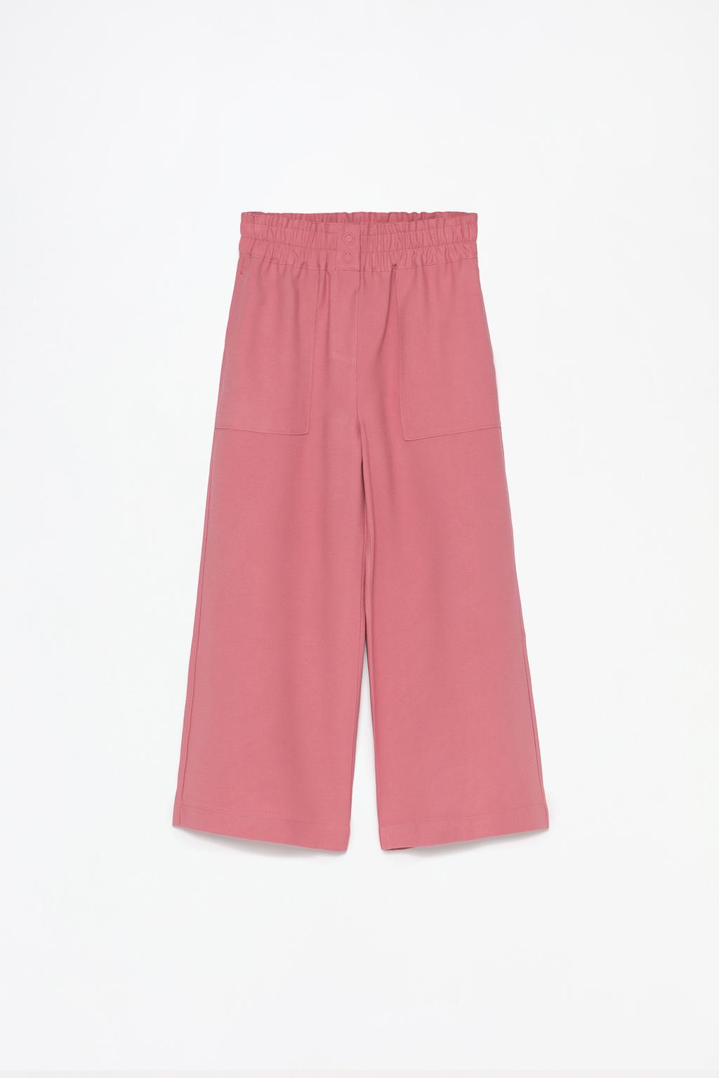 Dökümlü culotte pantolon