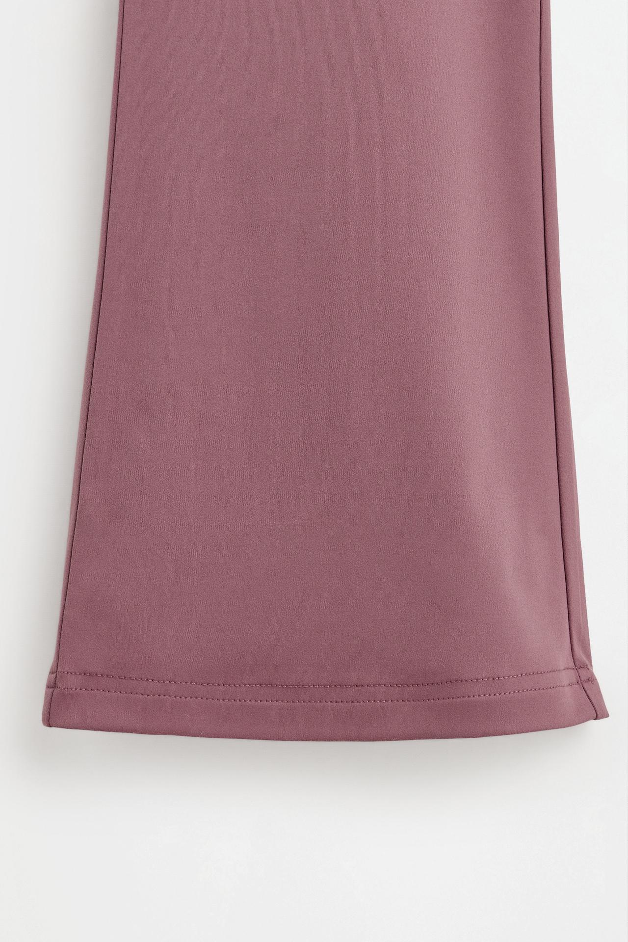 Sports bell-bottom leggings — BURGUNDY