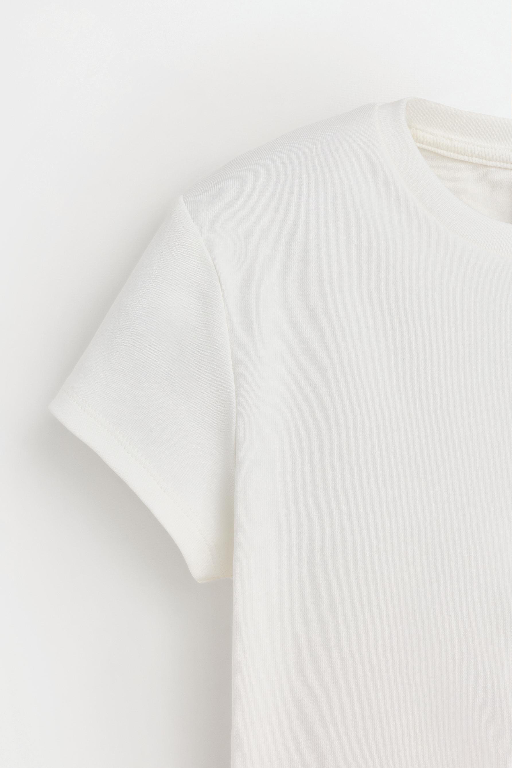 Ribbed T-shirt — OFF WHITE