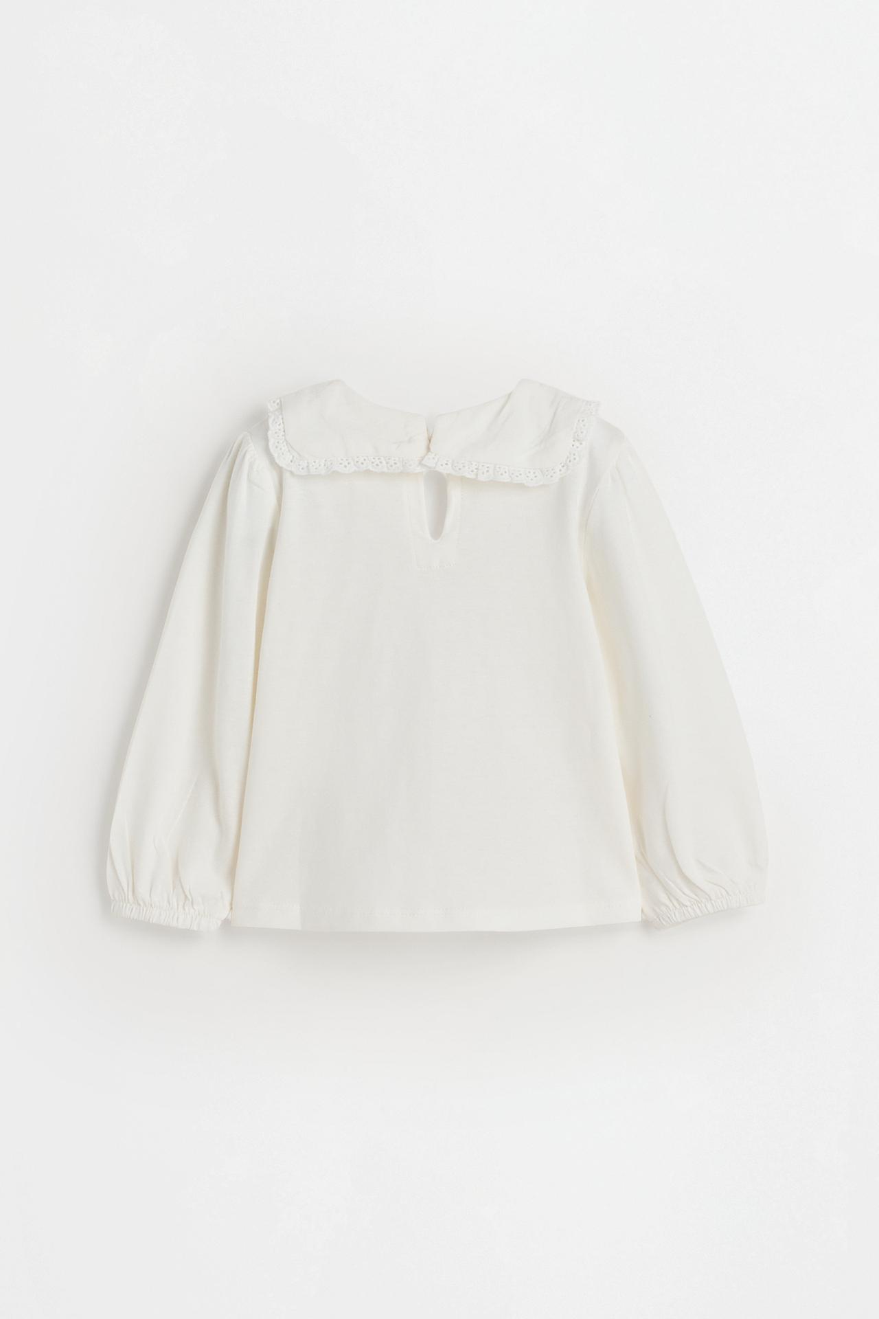 Peter Pan collar T-shirt — ECRU