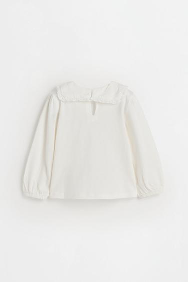 Peter Pan collar T-shirt — ECRU 2