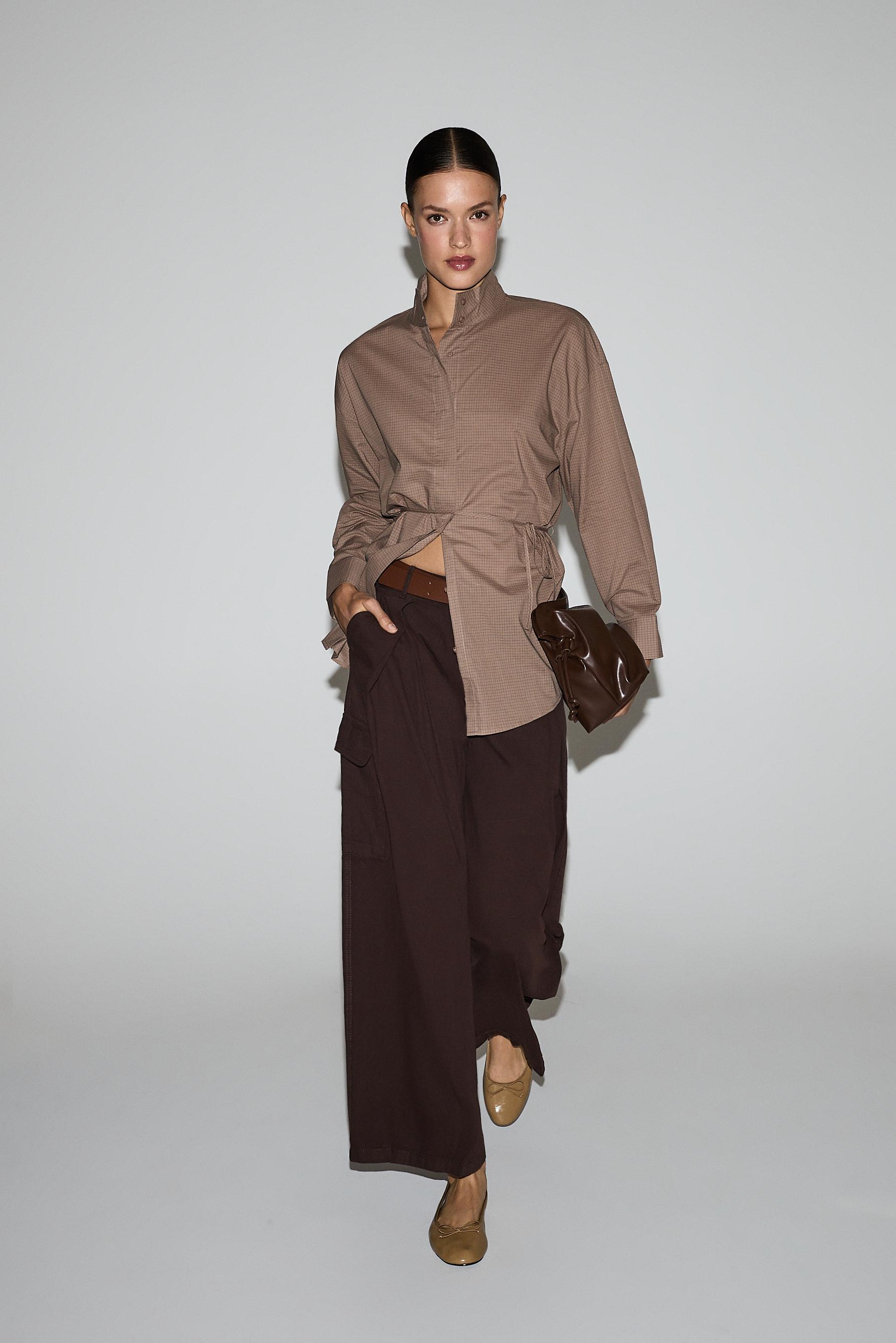 Cargo barrel jeans — BROWN