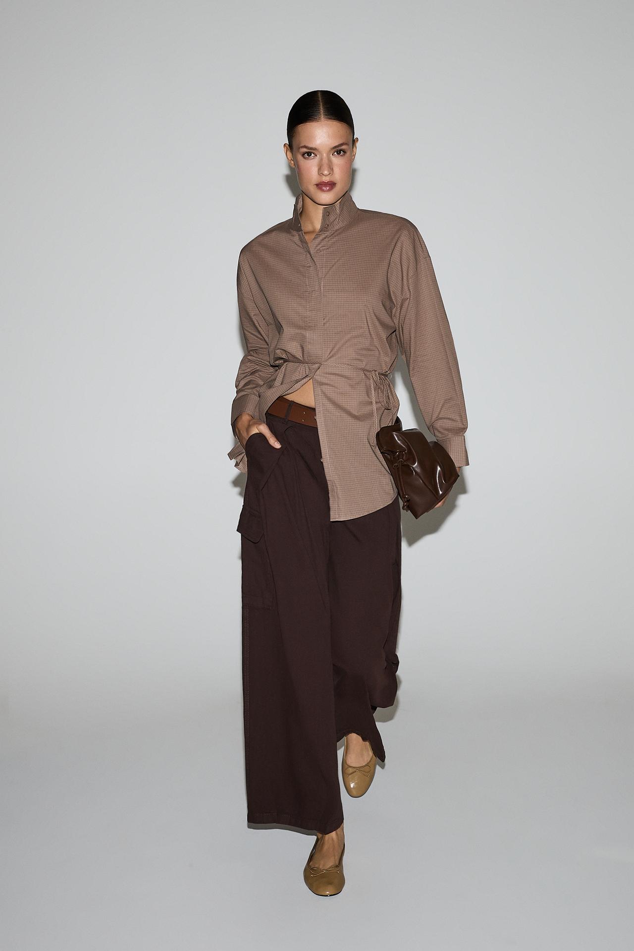 Cargo barrel jeans — BROWN