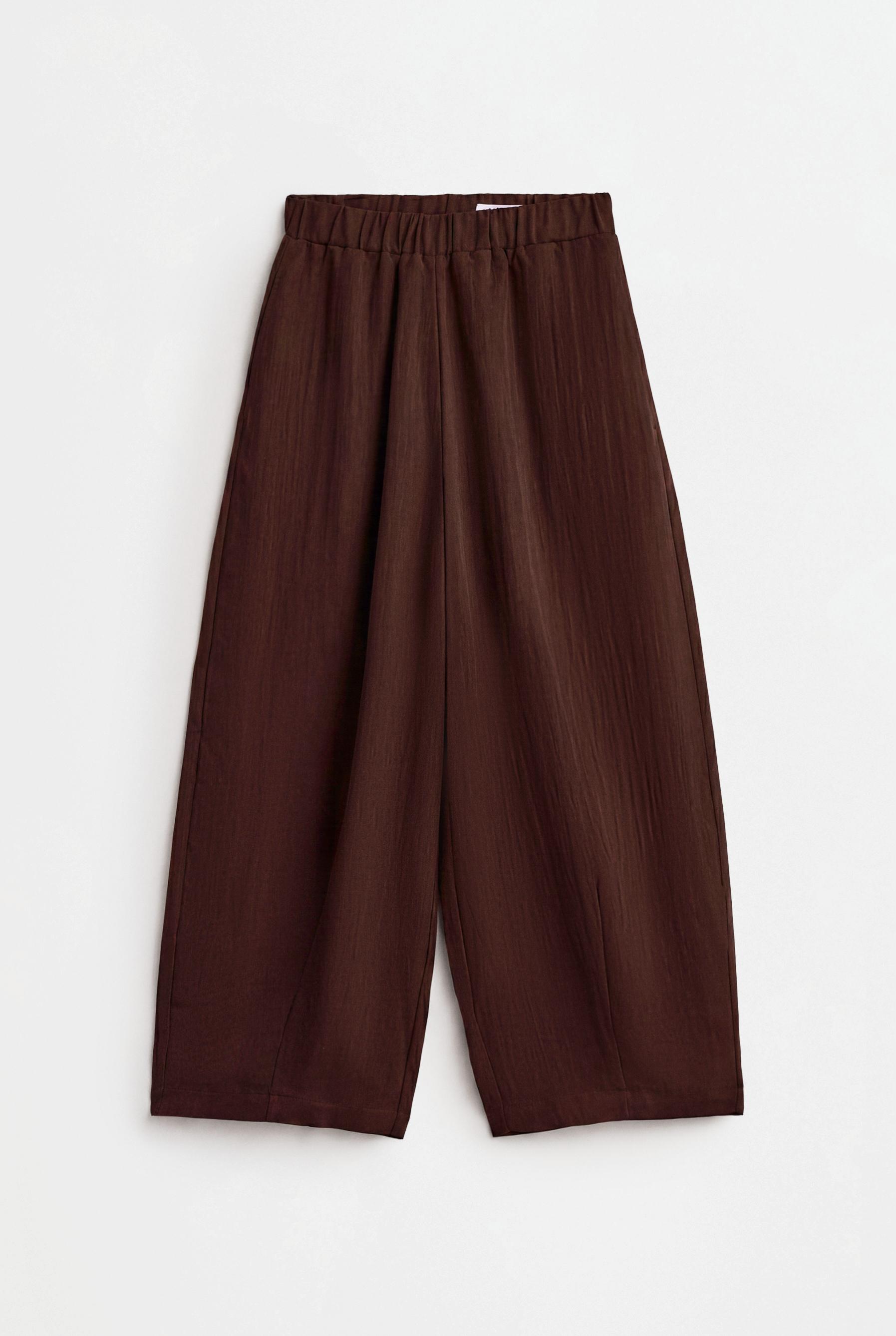 Flowing balloon trousers — DARK BROWN