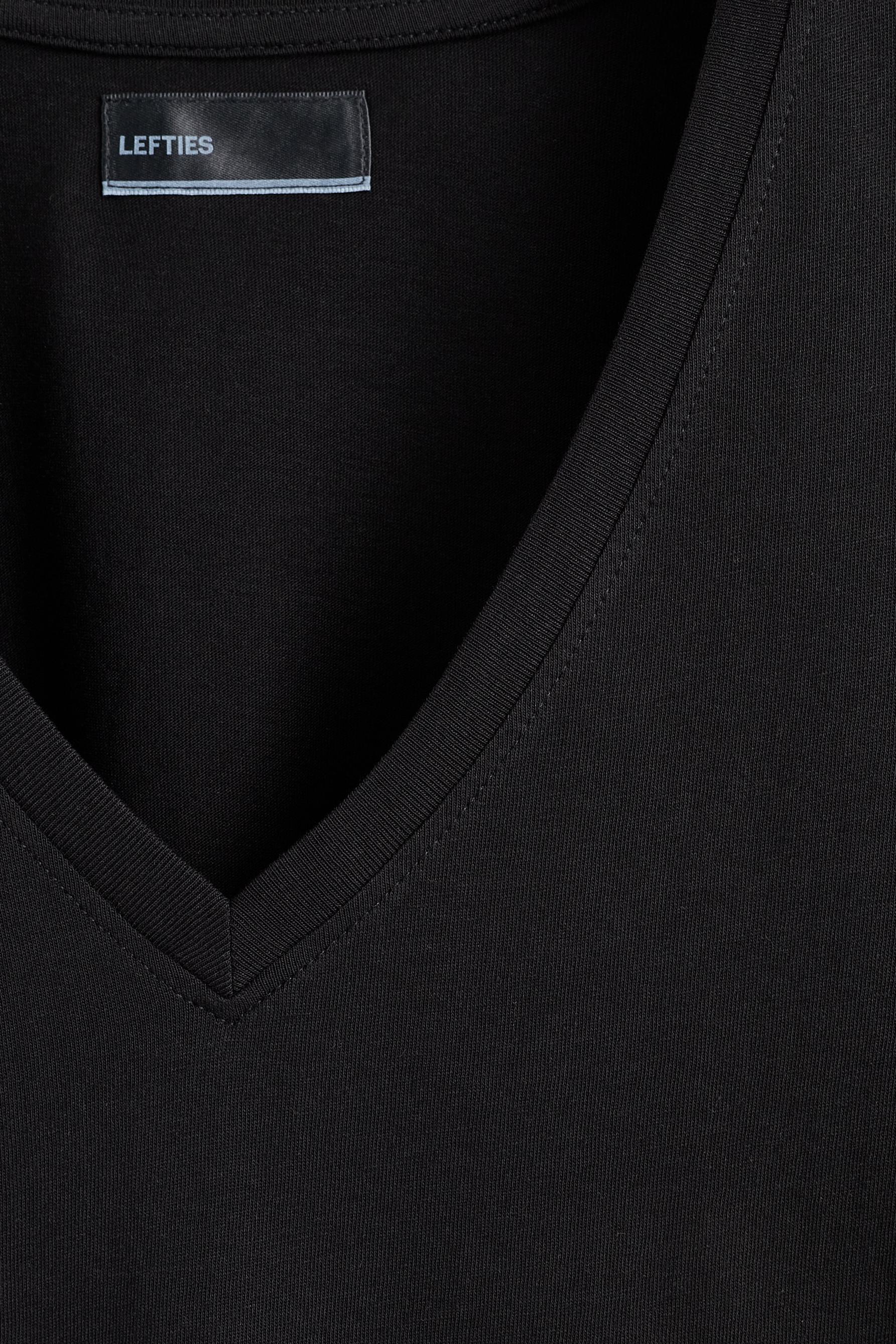 Basic V-neck T-shirt — GREENISH