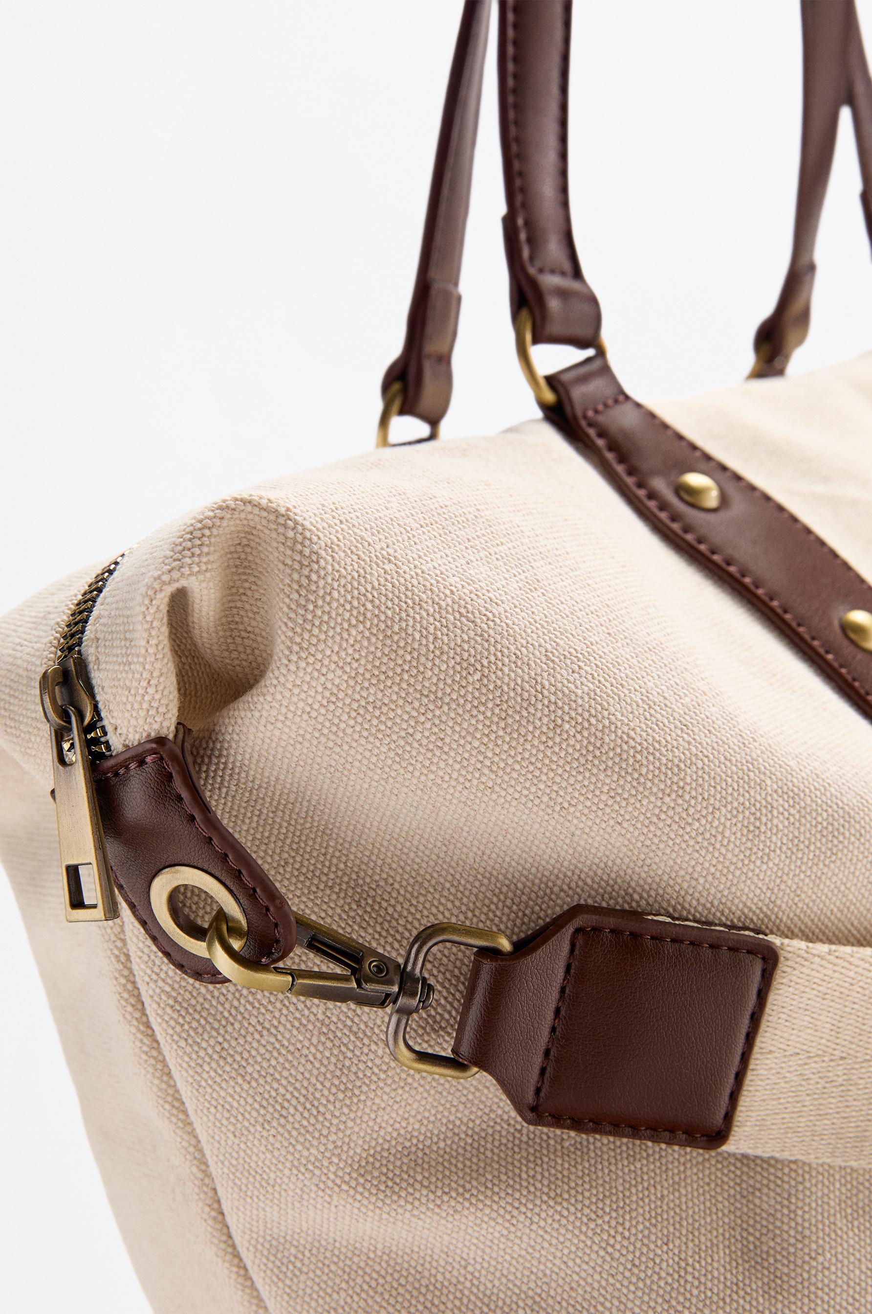 Canvas crossbody bag — ECRU