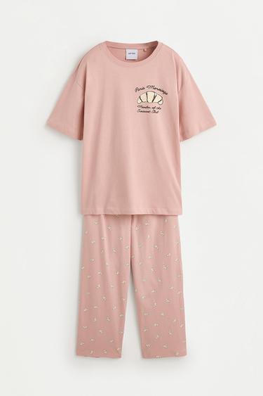 Long printed pyjamas — PASTEL PINK 6