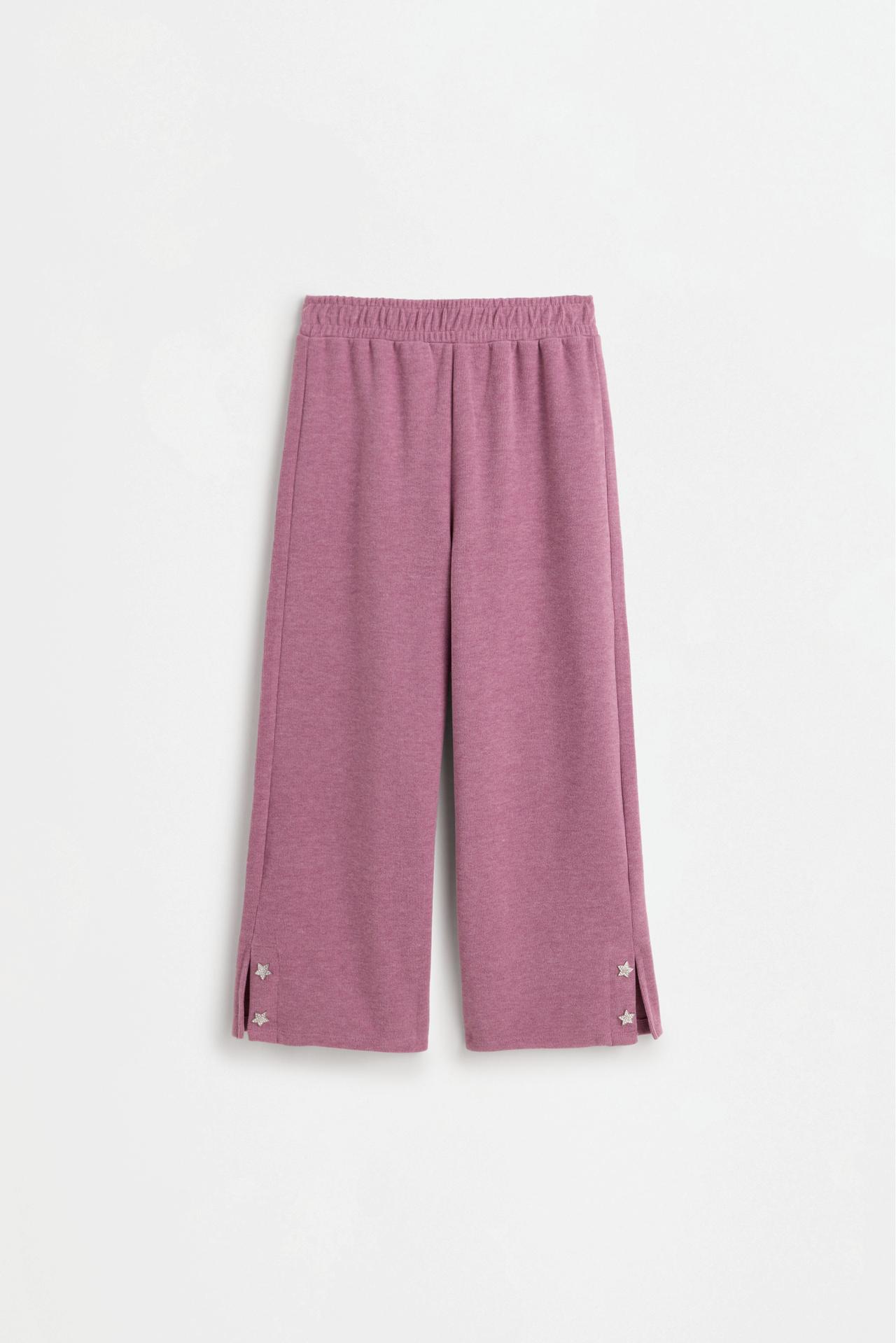 Star bias cut trousers — PINK