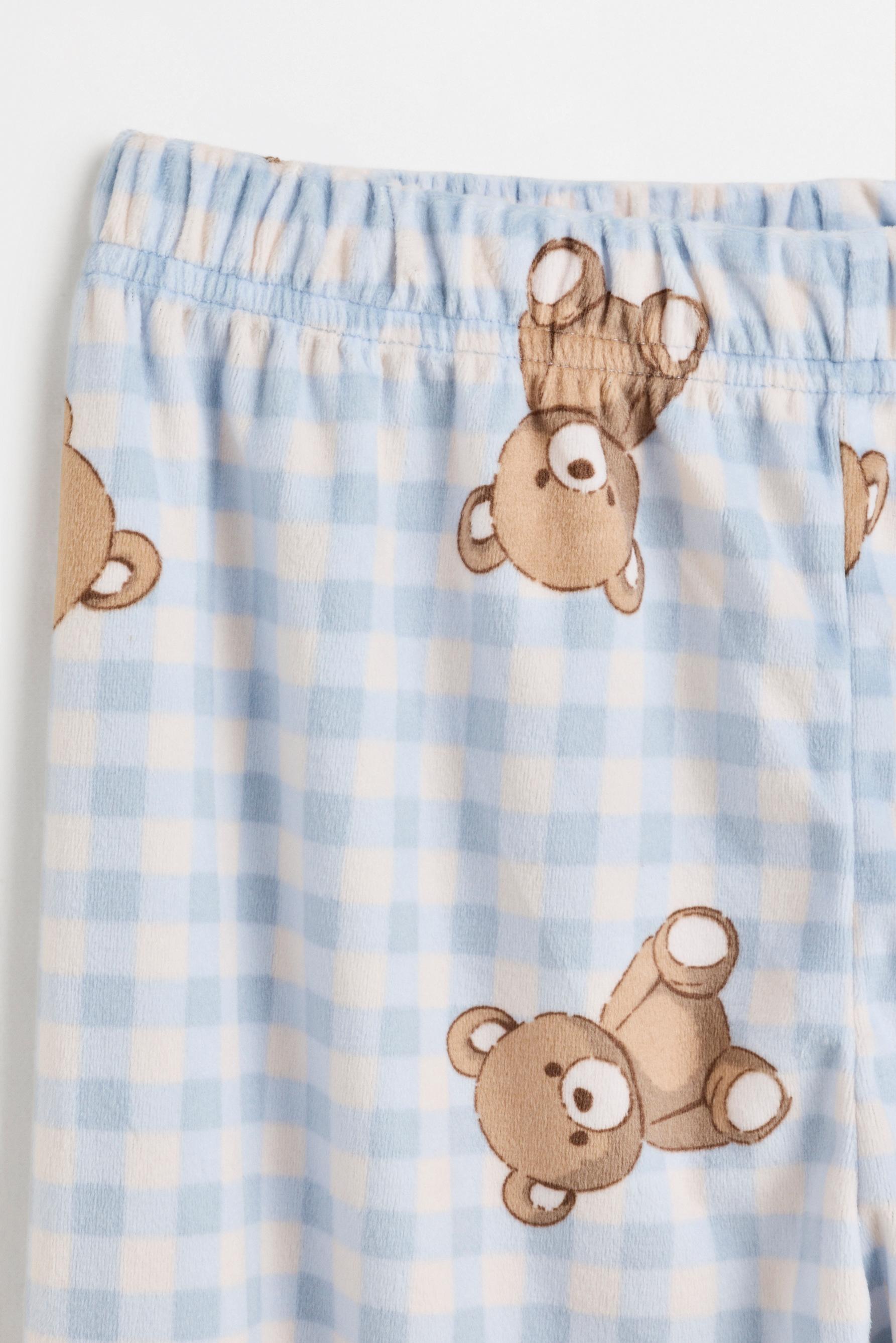 Velvet-feel star pyjamas — PALE BLUE