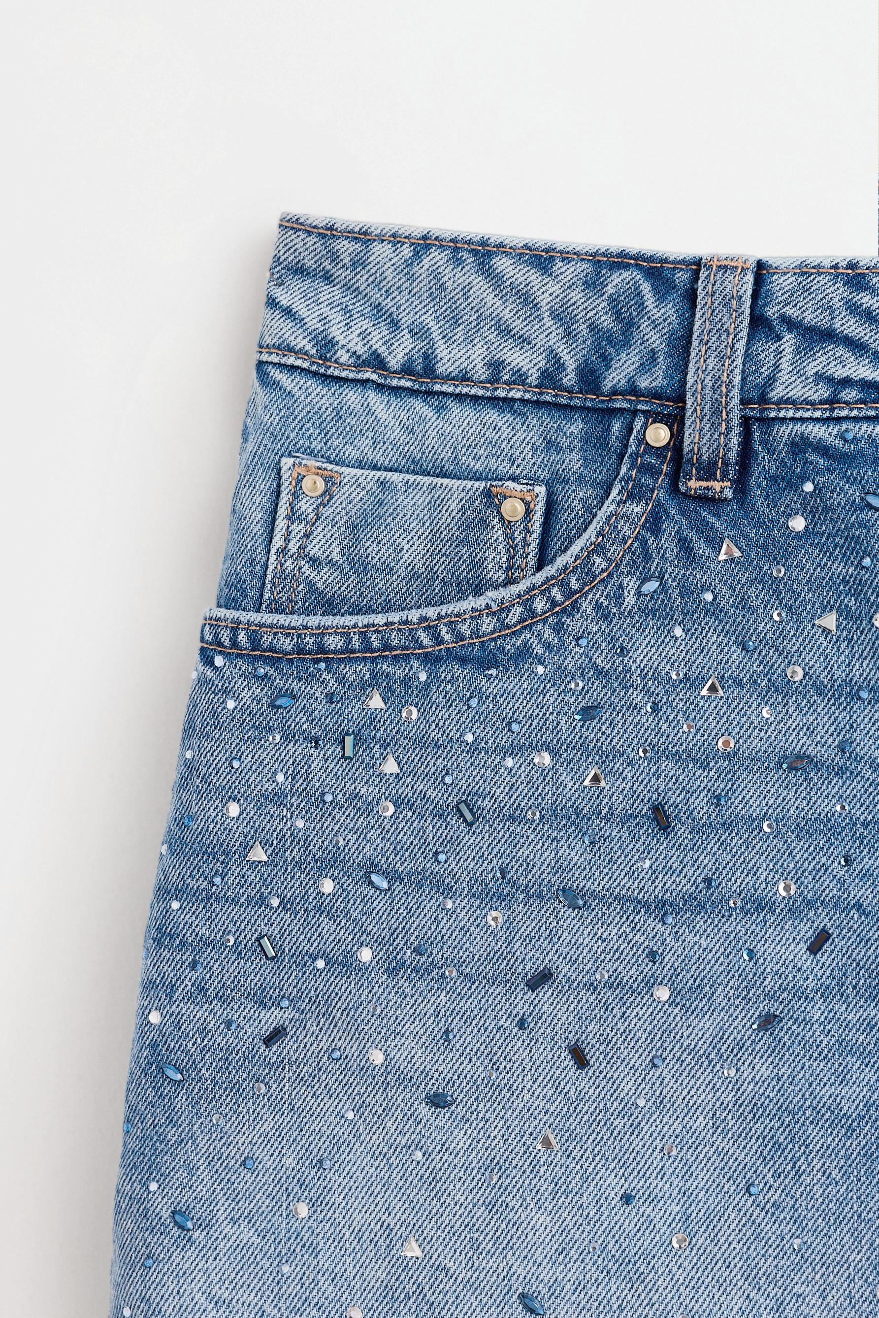 Rhinestone skort — DARK BLUE