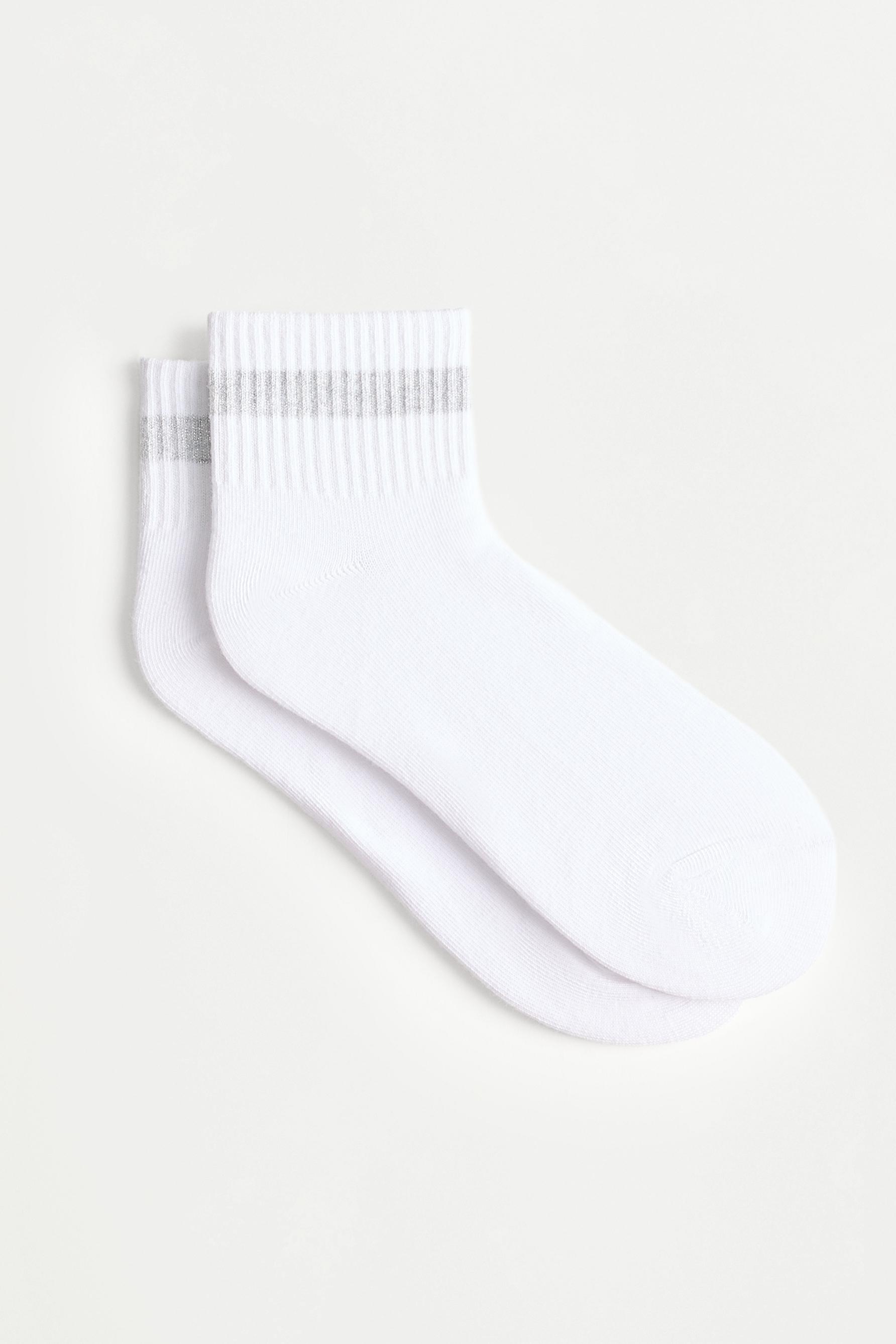 Striped ankle socks (5-pack) — GREY MARL