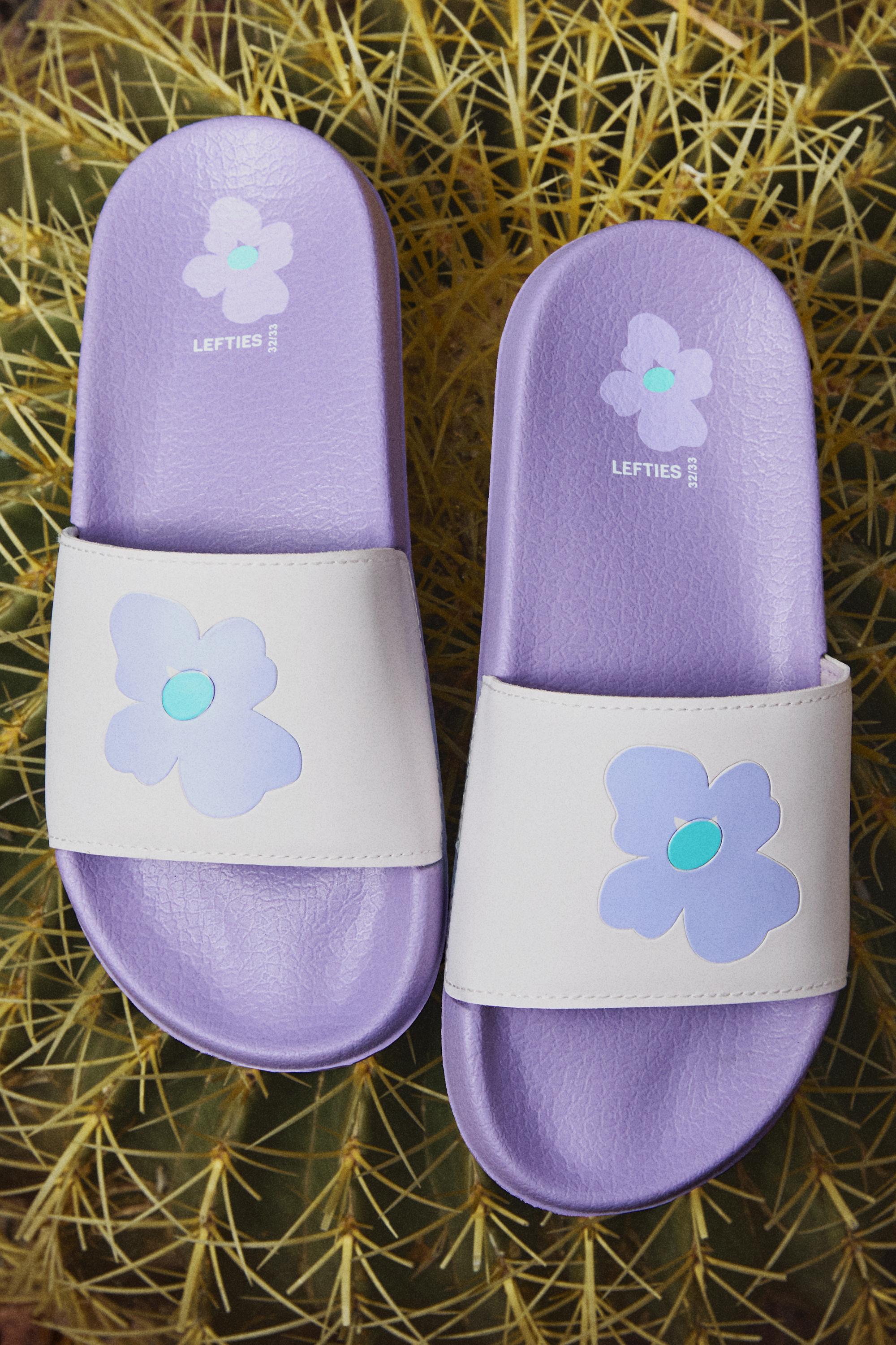 Floral slides — MAUVE