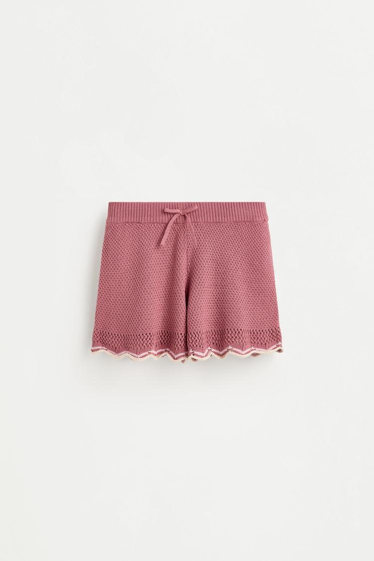 Knit shorts — PINK