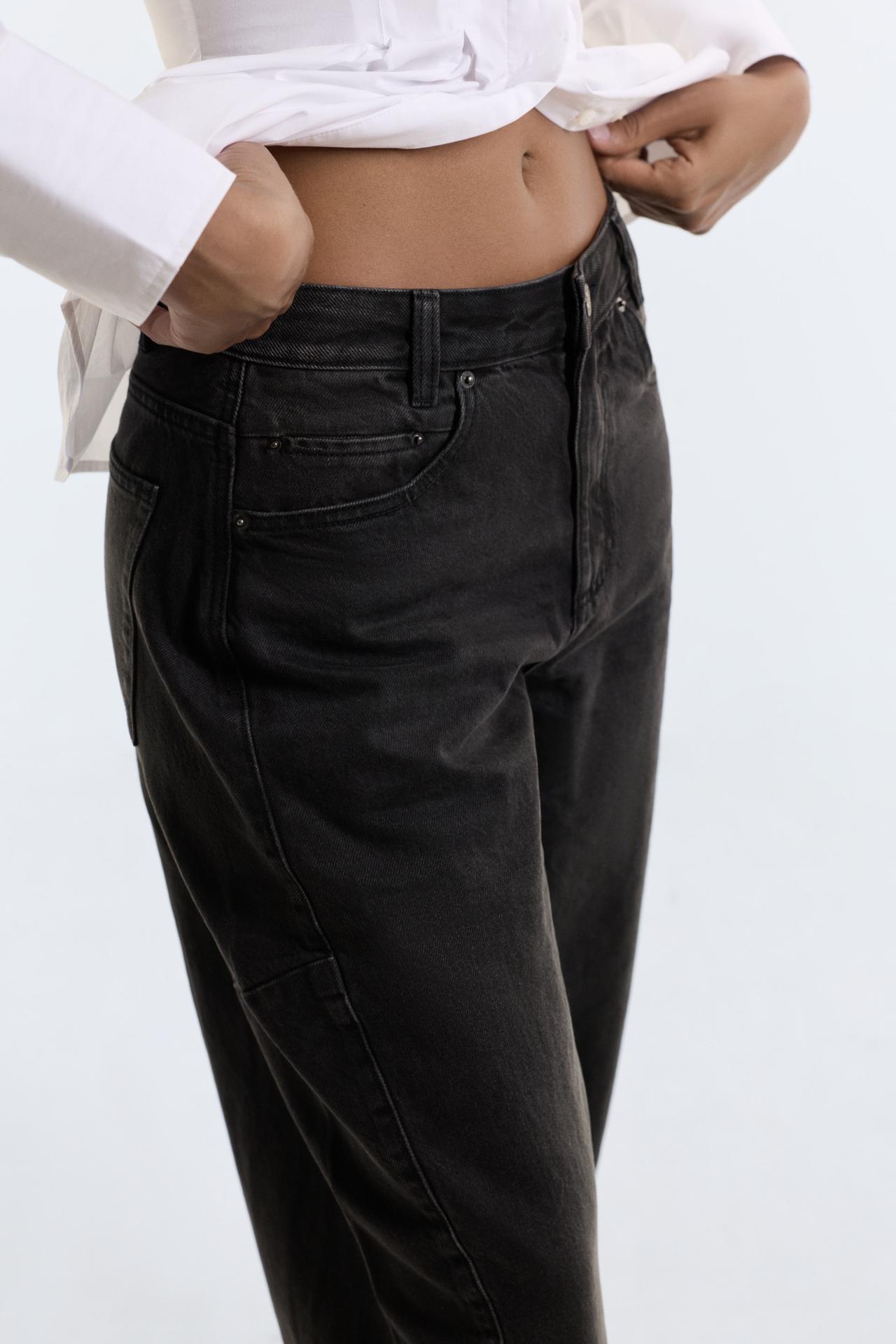 Barrel jeans — BLACK