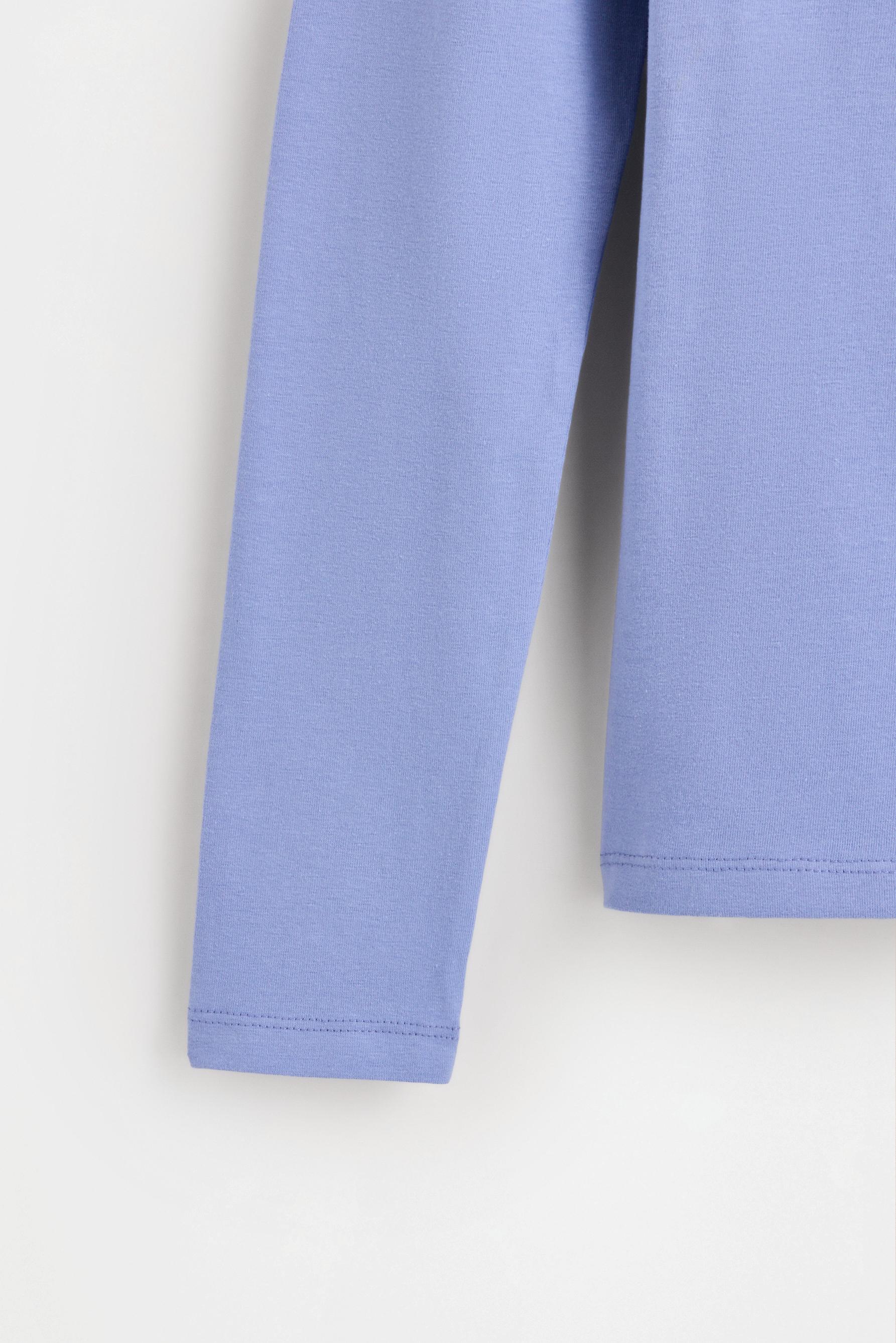 Round neck long sleeve T-shirt — PASTEL BLUE