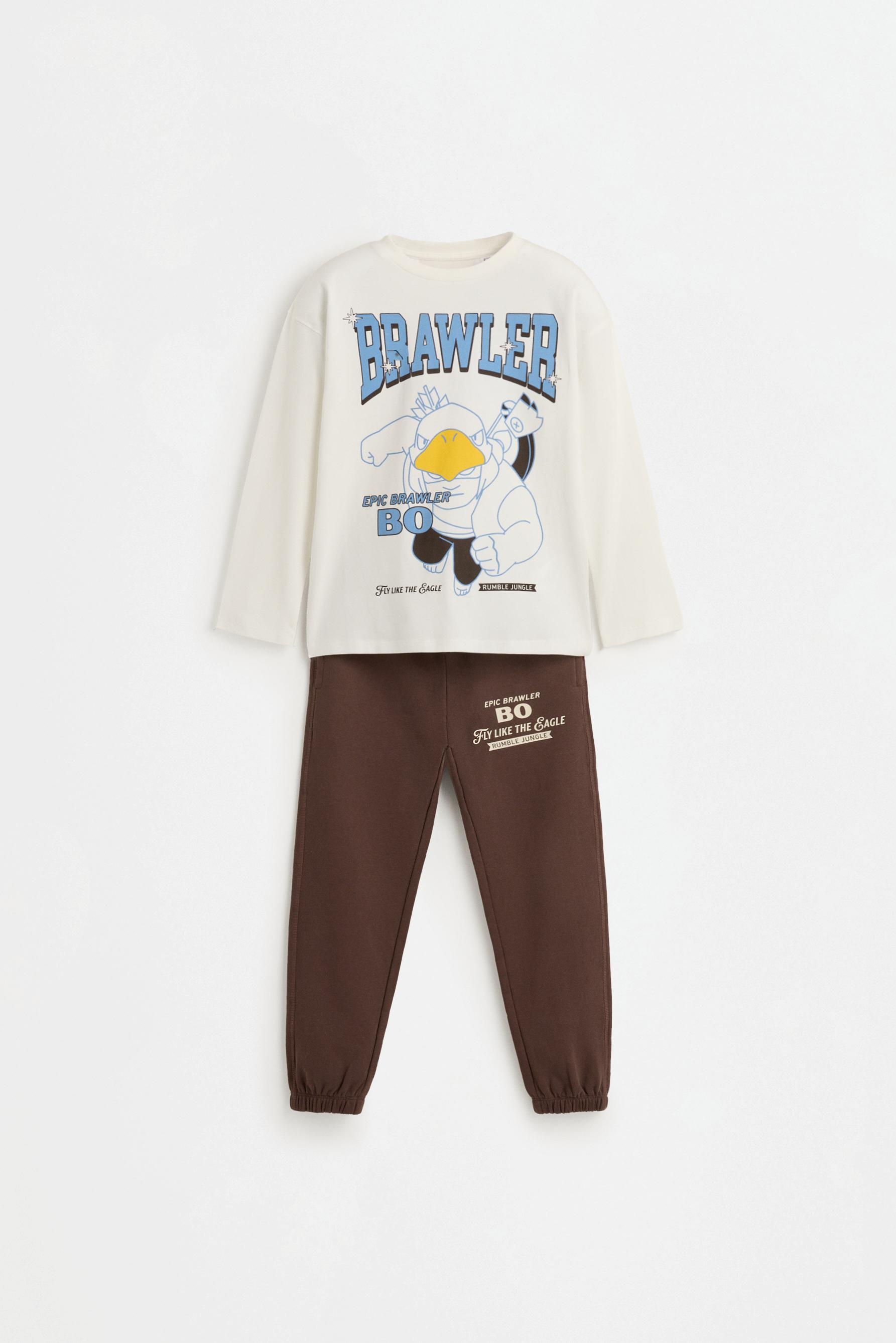 Brawl Stars ©Supercell Oy T-shirt and pants co-ord — GREY