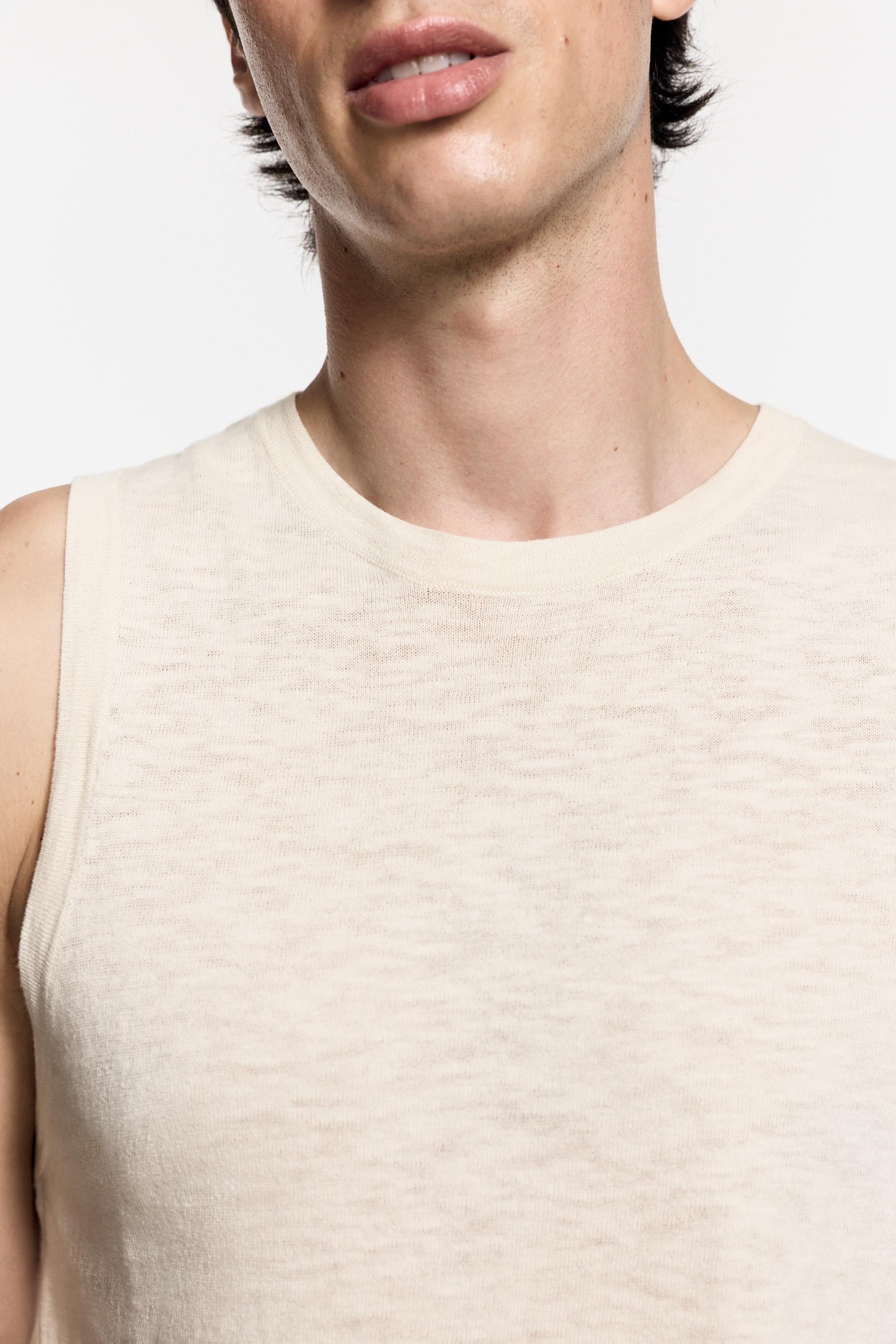 Knit tank top — OFF WHITE
