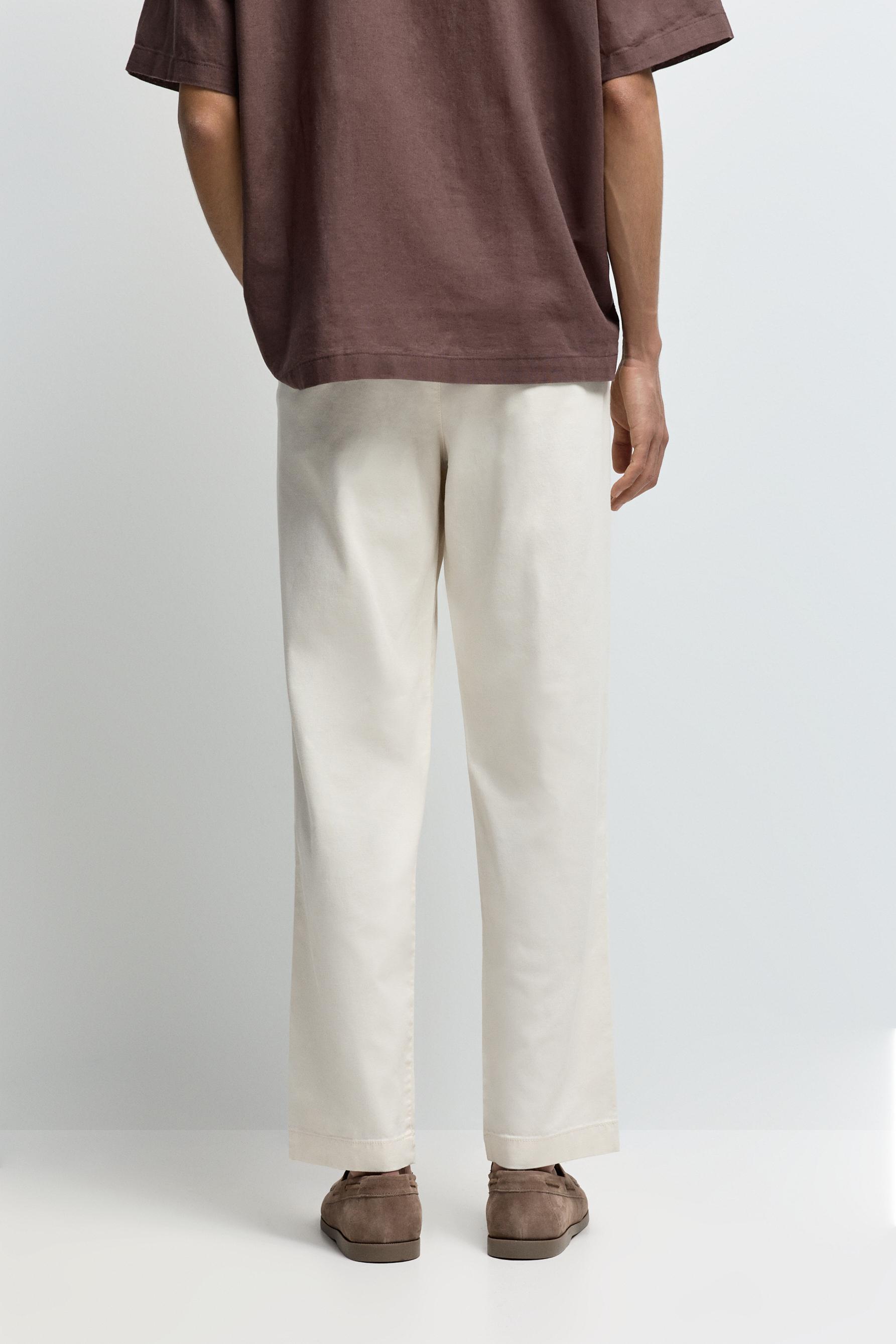 Slim fit chino trousers — OFF WHITE