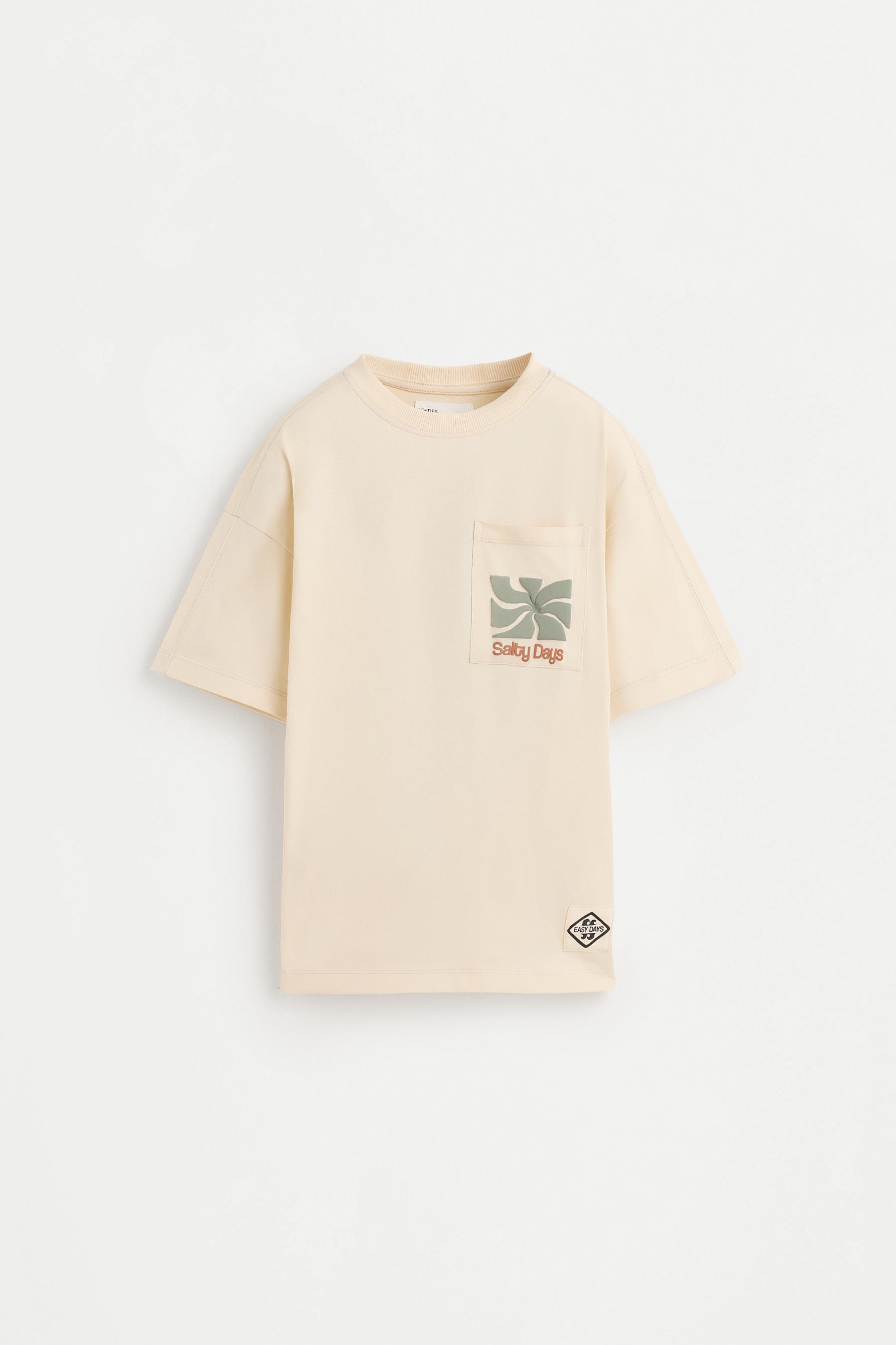 Printed T-shirt with pocket — GREY