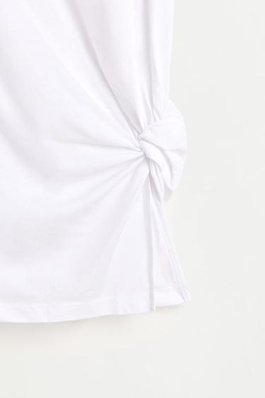 Knotted T-shirt — WHITE 7