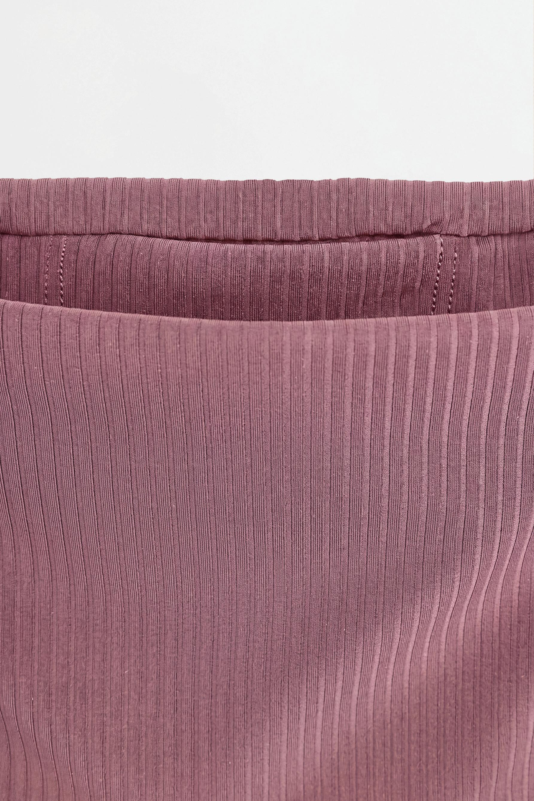 Ribbed flared sports leggings — PINK
