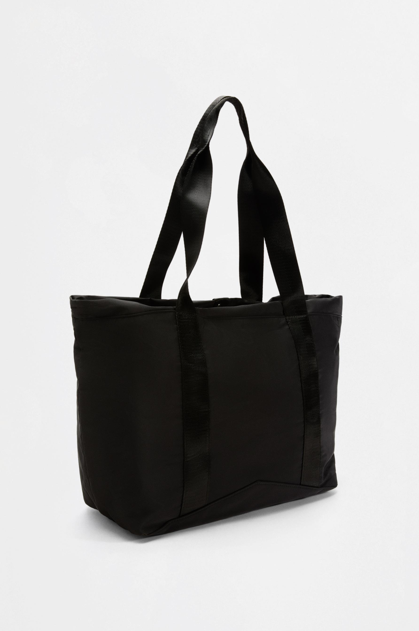 Nylon shopper bag — BLACK