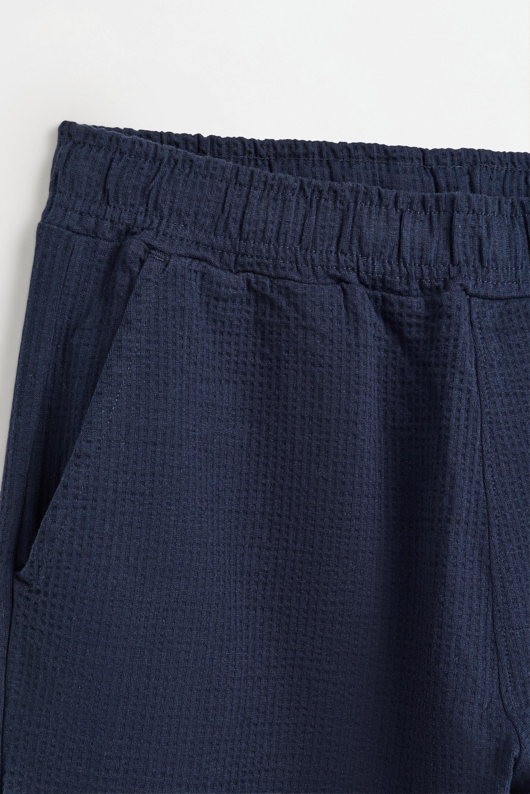 Seersucker trousers — NAVY