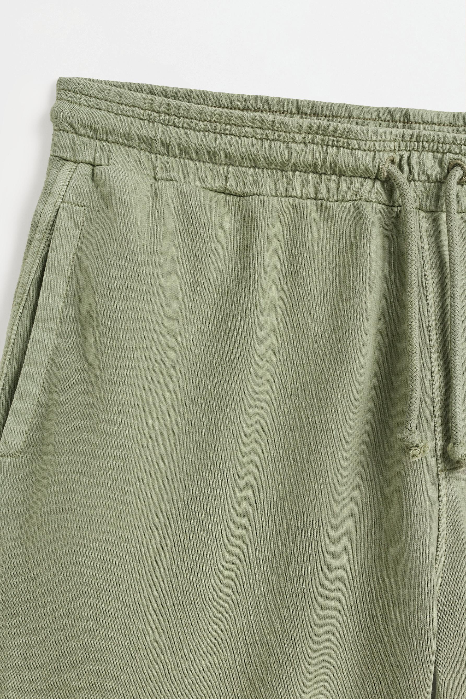 Faded-effect tracksuit Bermuda shorts — PALE KHAKI