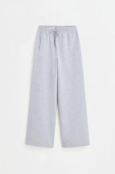 Basic wide-leg tracksuit trousers — GREY MARL 6