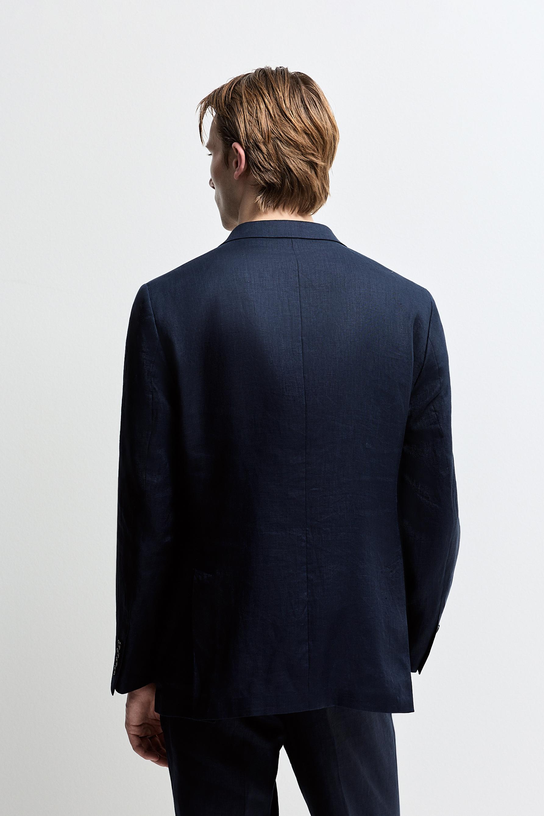 100% linen suit blazer — NAVY