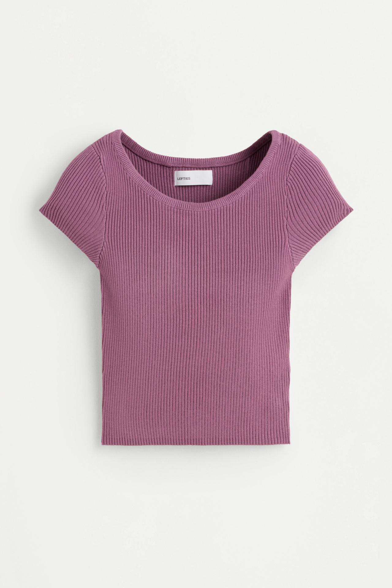 Rib knit top — MAUVE