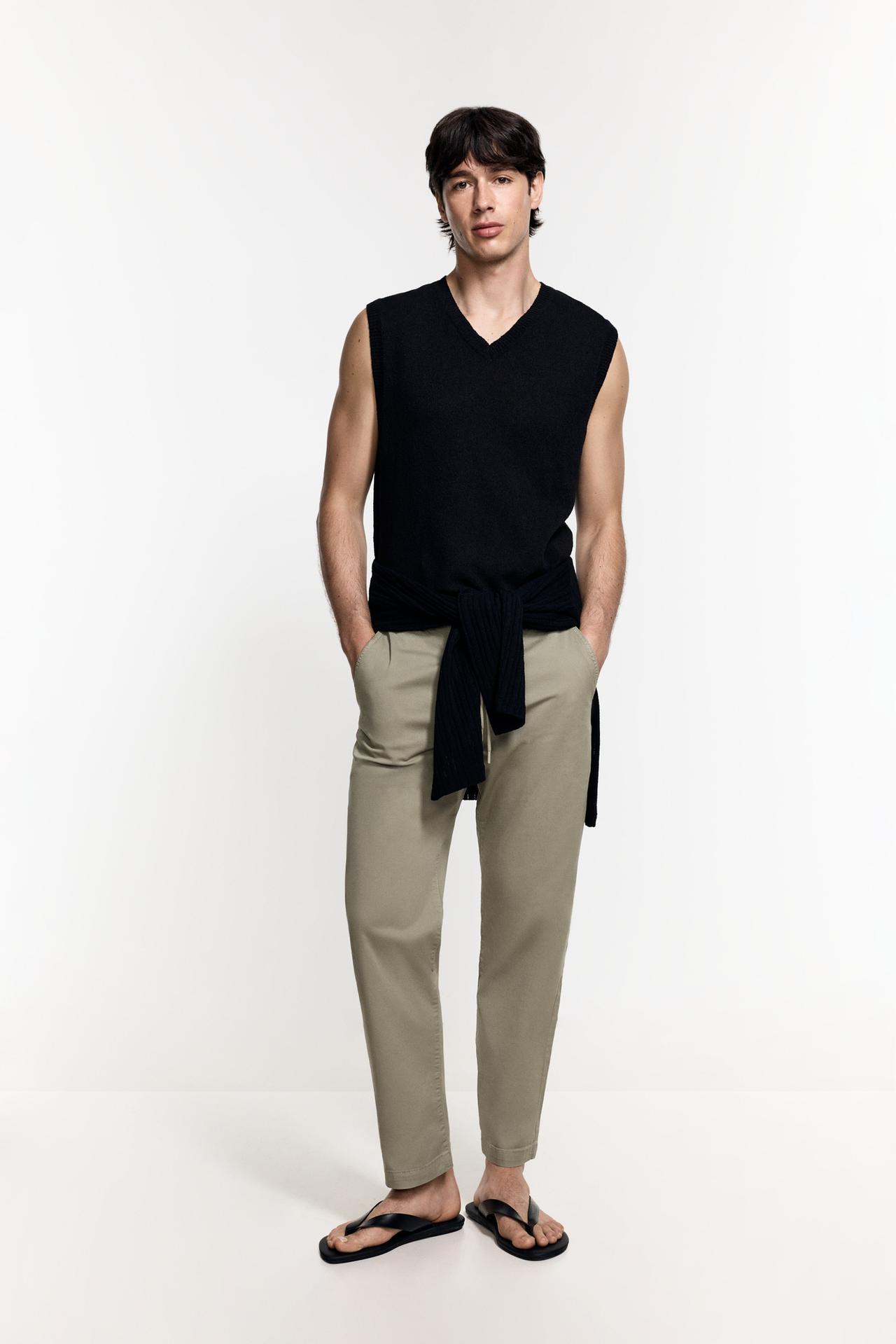 Slim fit jogger trousers — KHAKI