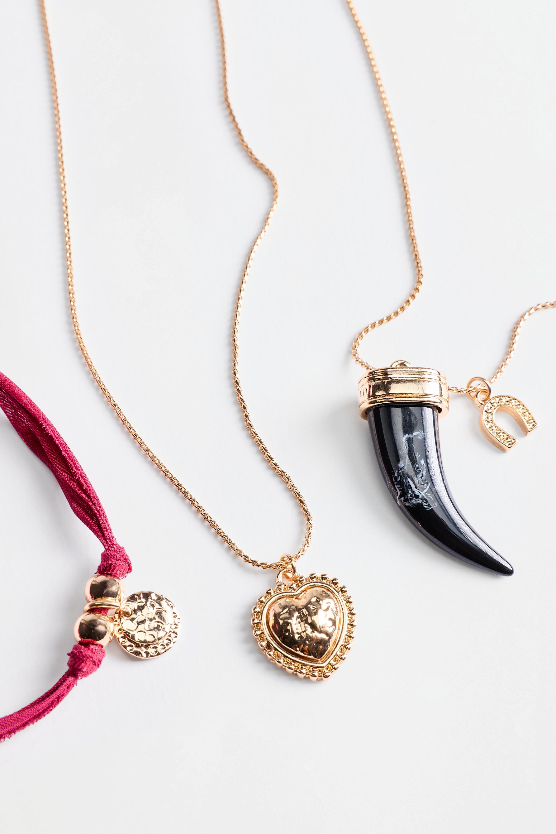 Assorted necklaces (3-pack) — GOLD