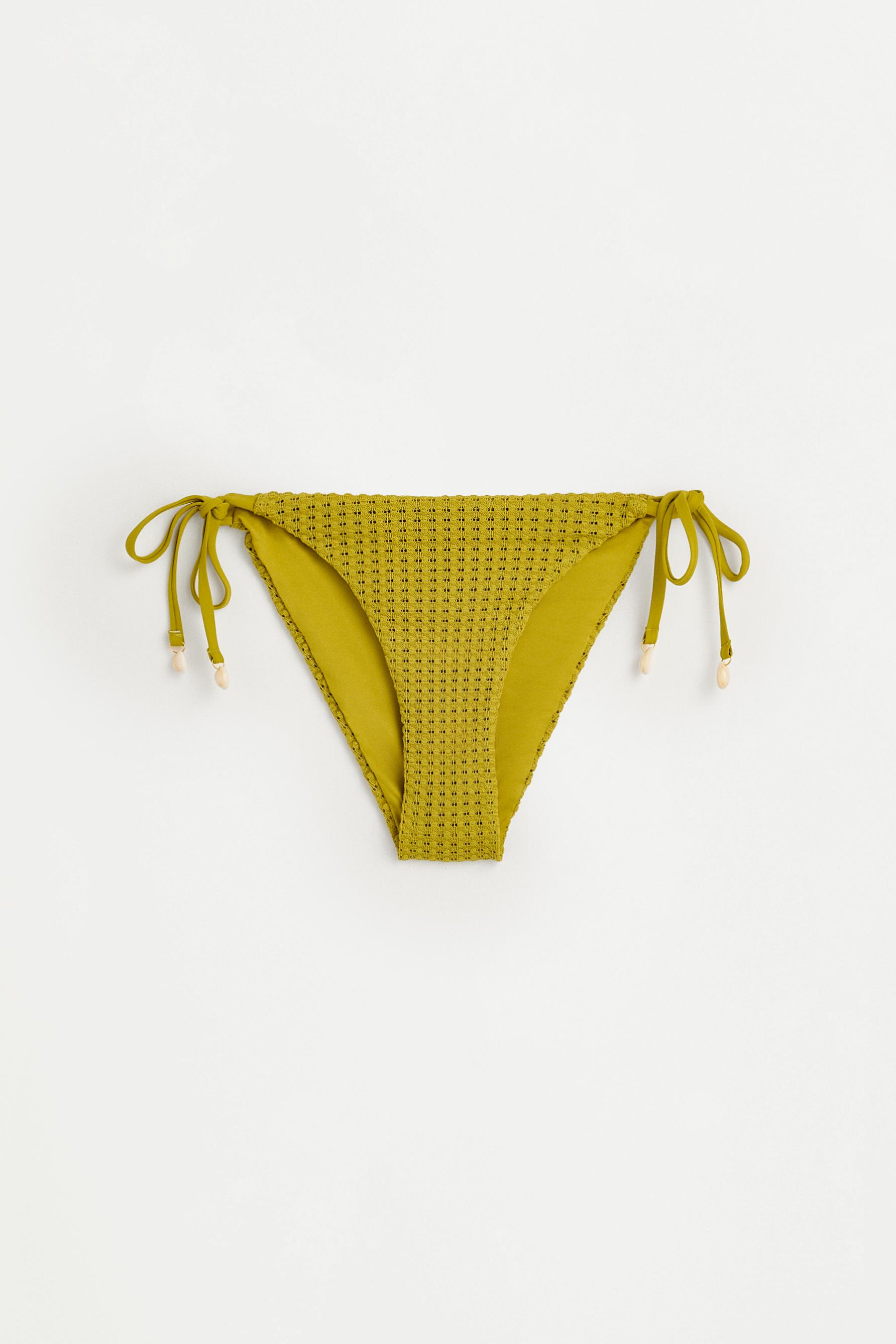 Cut-out bikini bottoms — OLIVE GREEN