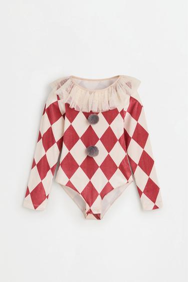 Tulle and suede clown costume — WHITE/RED 5
