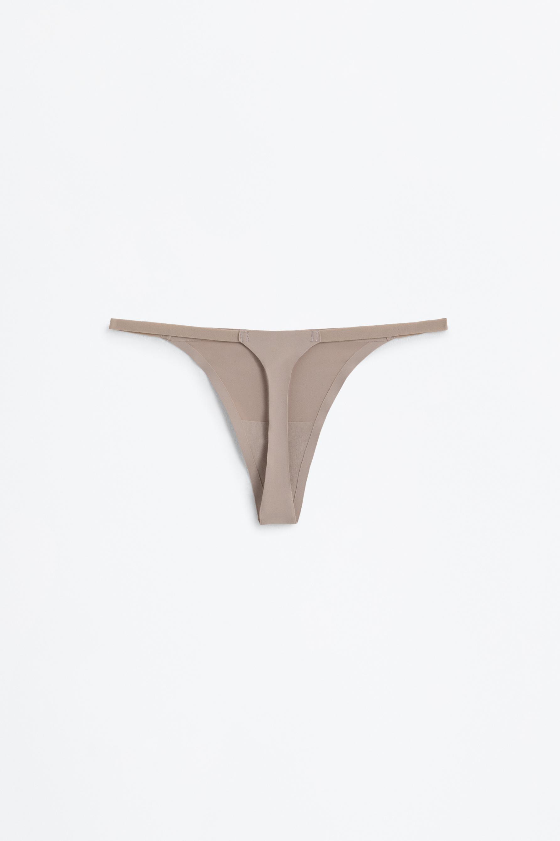 4-pack microfibre thongs — PALE PINK