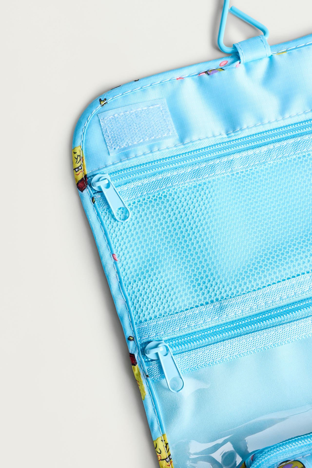 SpongeBob SquarePants Nickelodeon™ Foldable Toiletry Bag with Hook — SKY BLUE