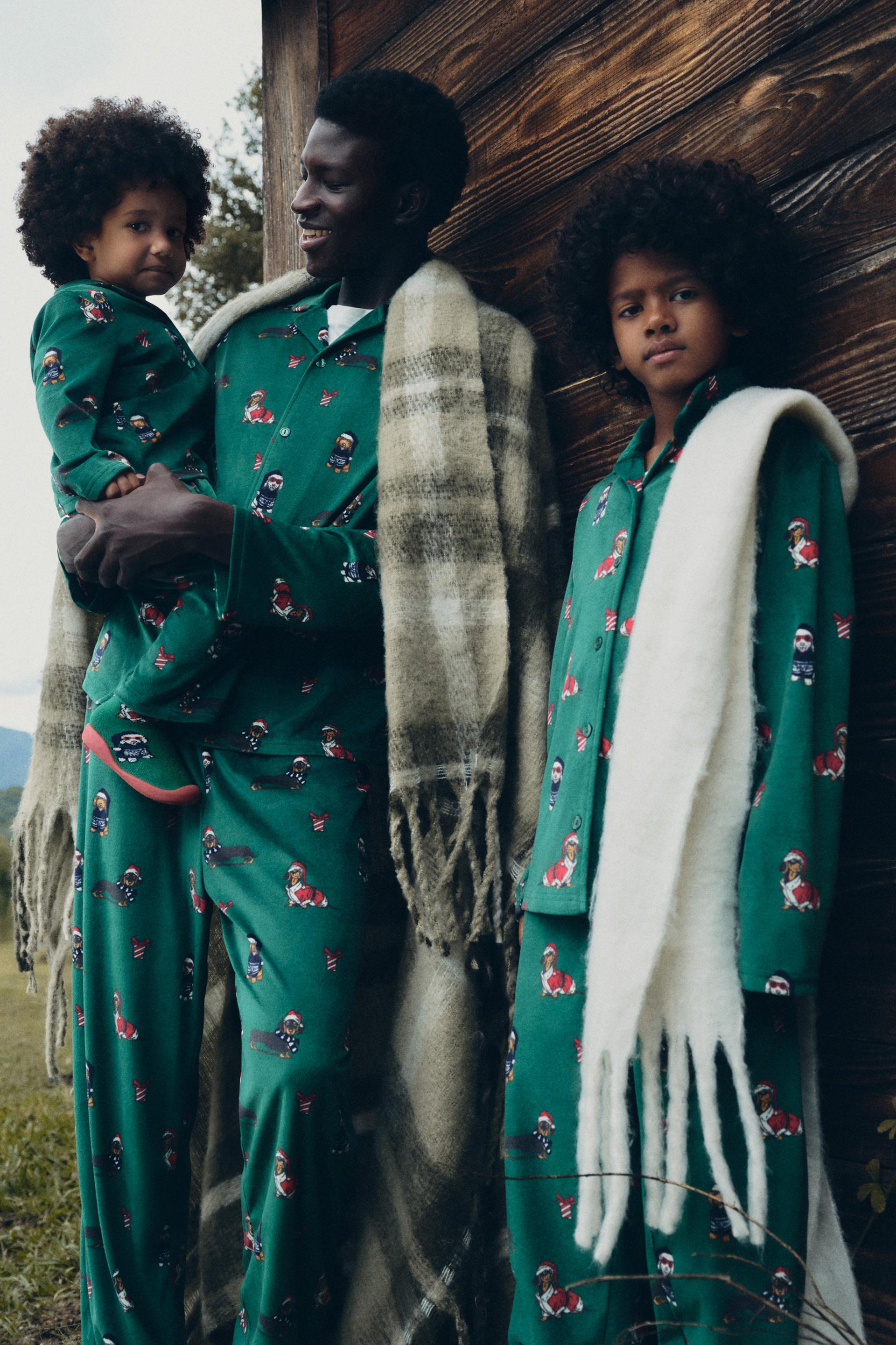 Niños | Pijama camisero perros aterciopelado