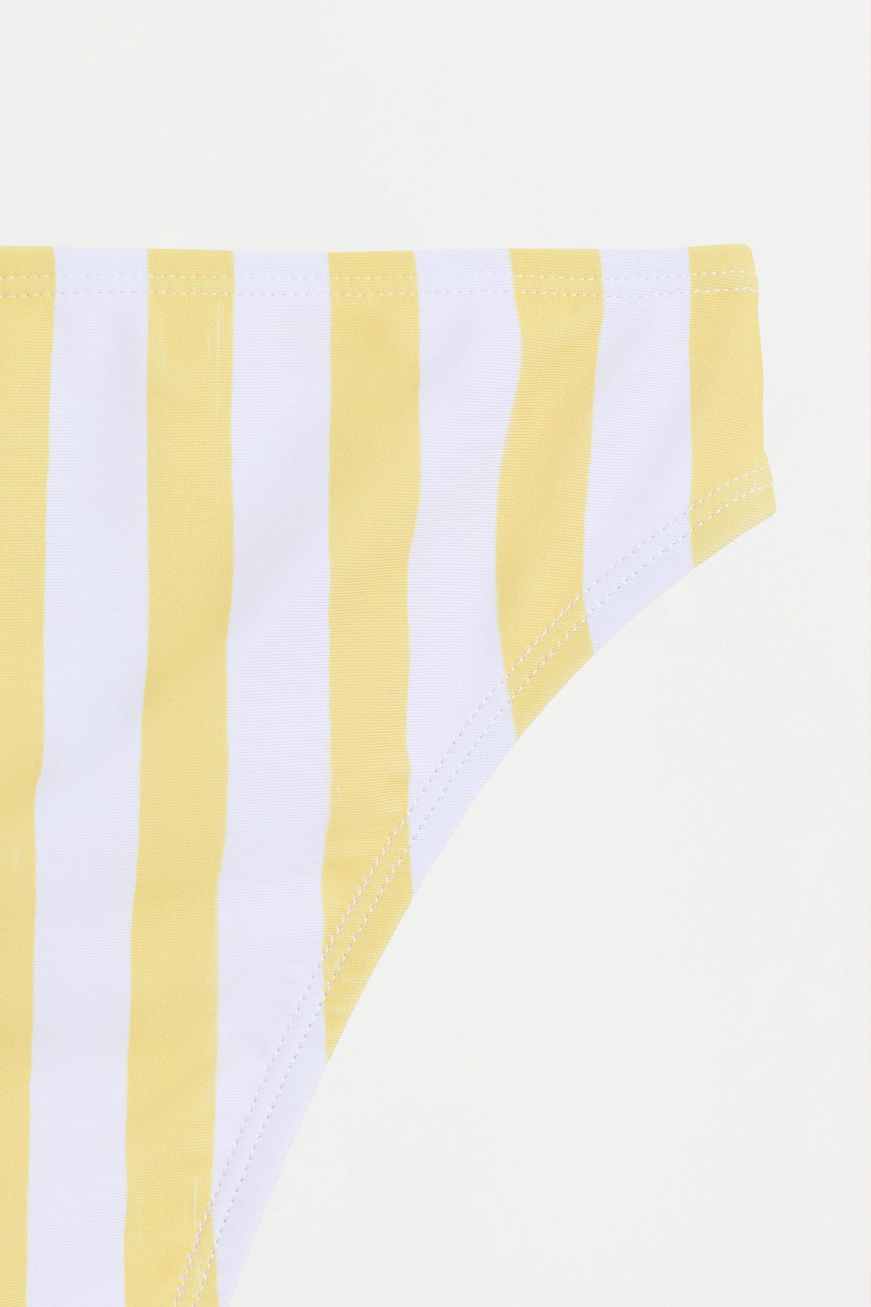 Striped print bikini — YELLOW