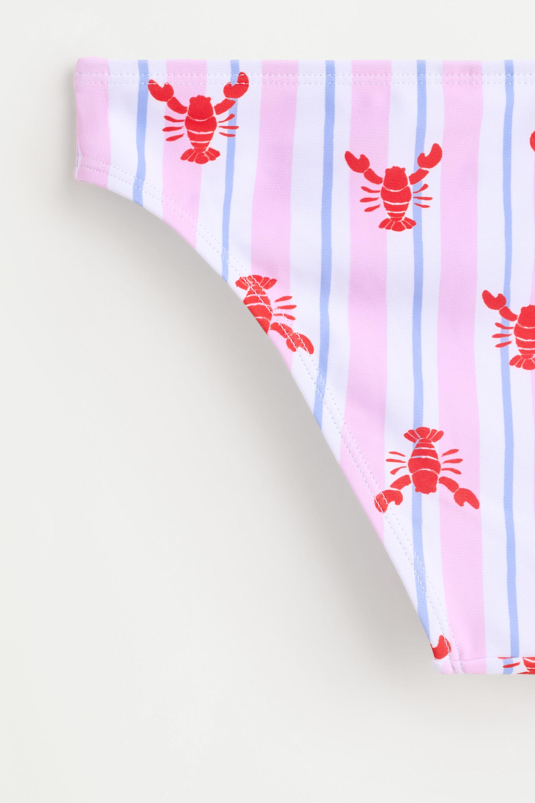 Striped print bikini — PINK