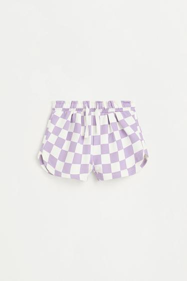 Heart print Bermuda shorts — SAND 1