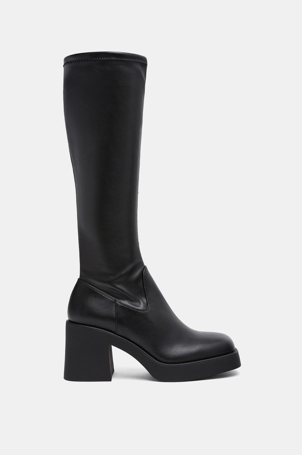 High-heel knee-high boots