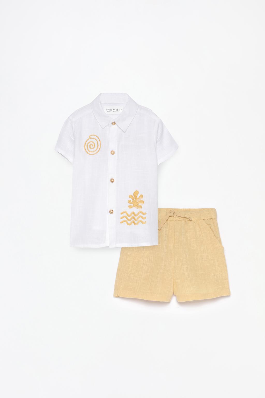 Rustic shirt and Bermuda shorts co-ord